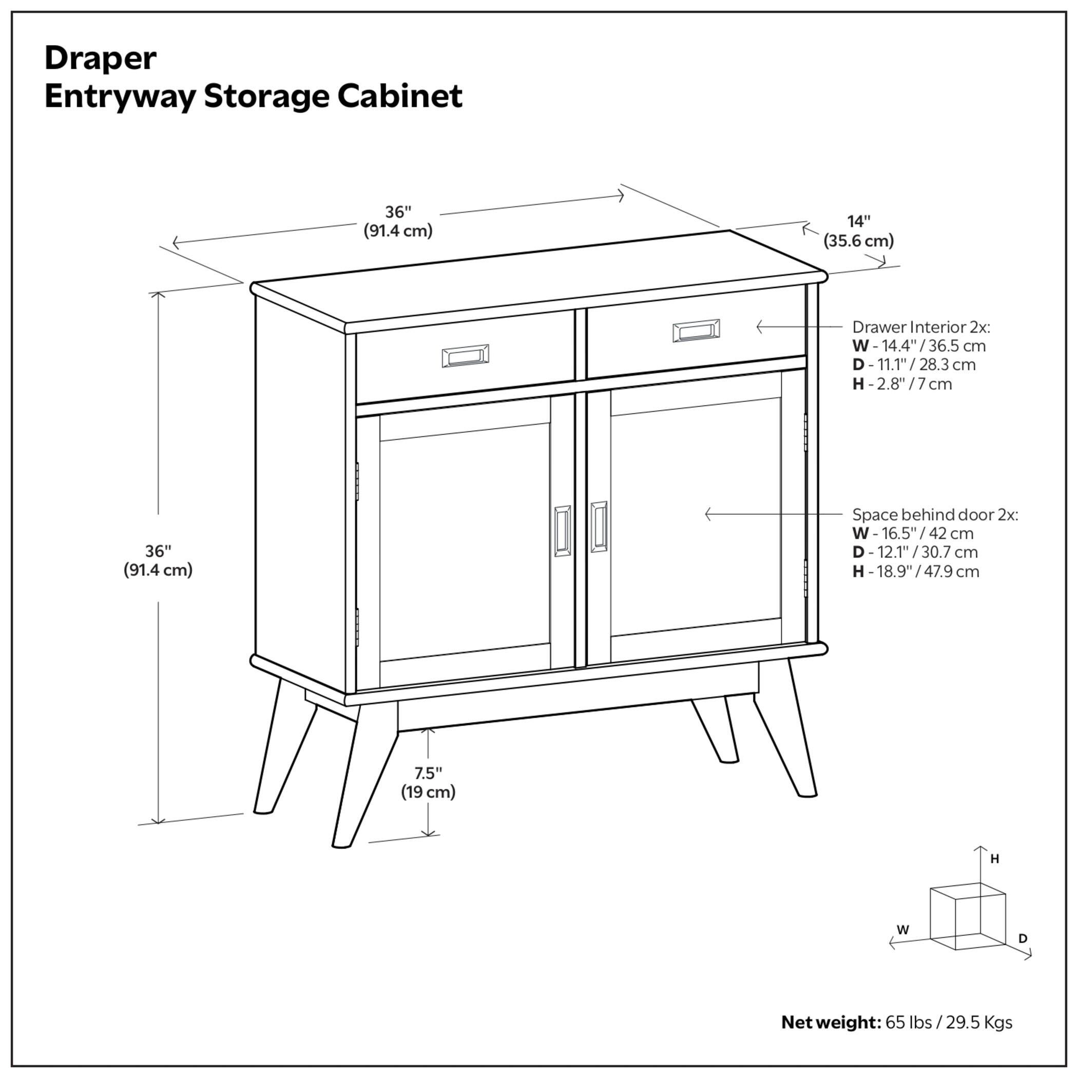 Simpli Home Draper 36" Accent Cabinet, , large