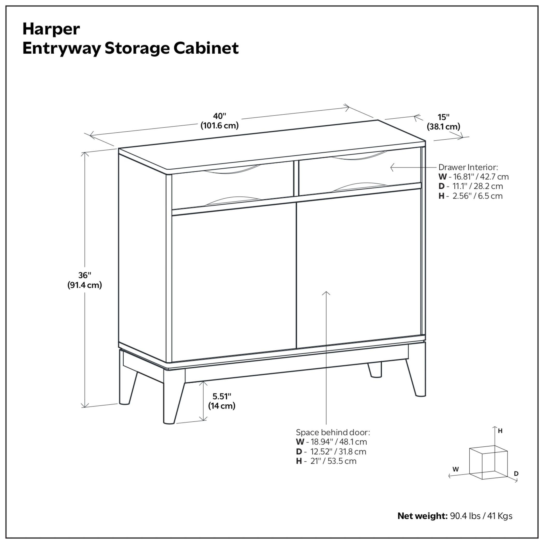 Simpli Home Harper 40" Accent Cabinet, , large