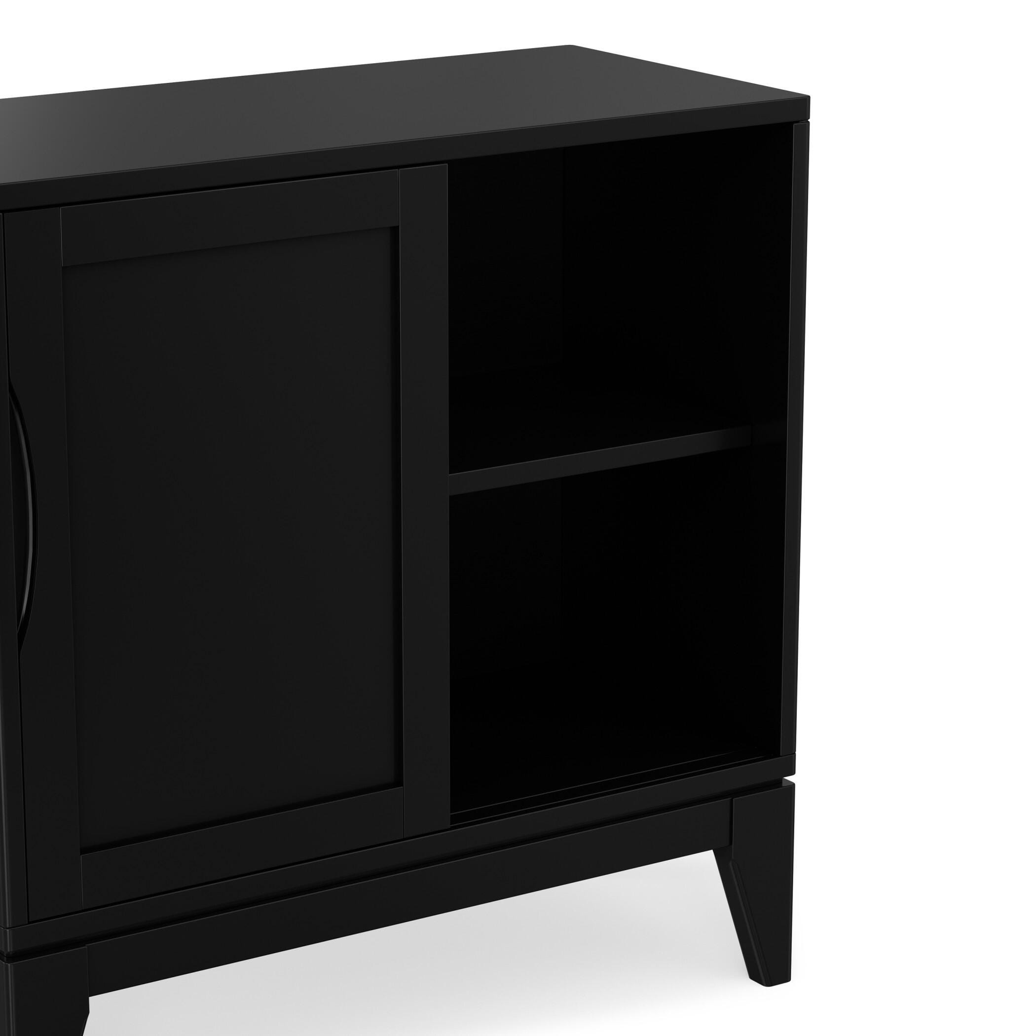 Simpli Home Harper 30" Accent Cabinet, Black, large
