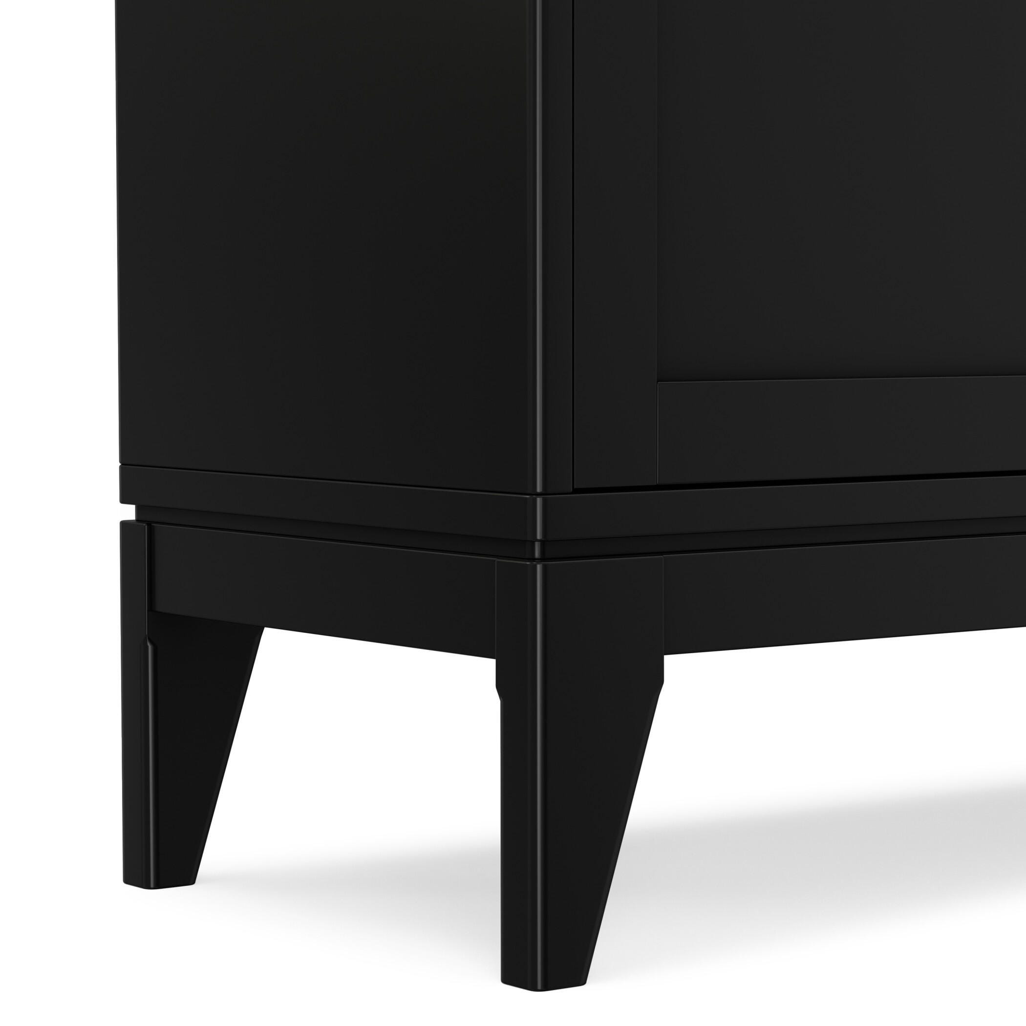 Simpli Home Harper 30" Accent Cabinet, Black, large