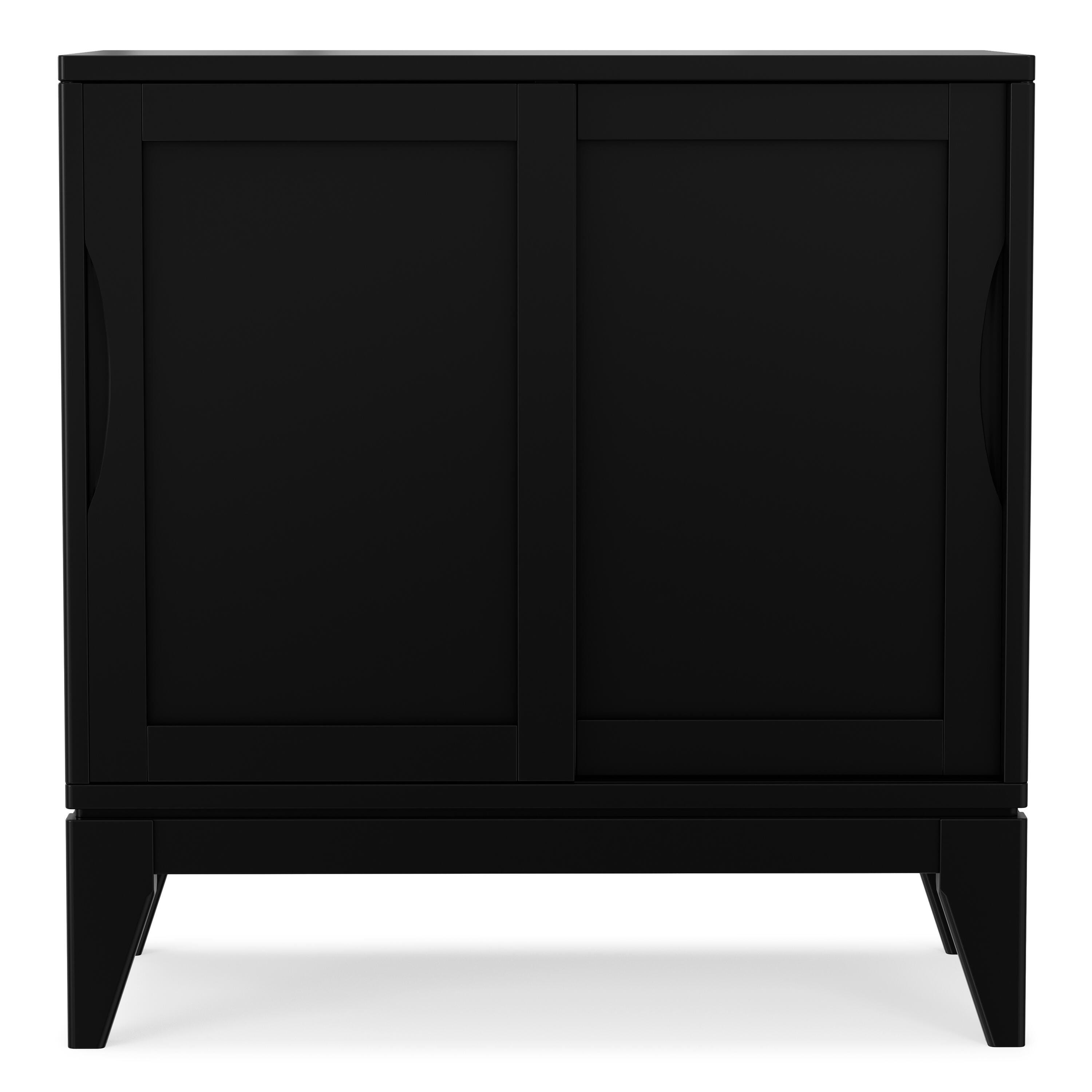 Simpli Home Harper 30" Accent Cabinet, Black, large