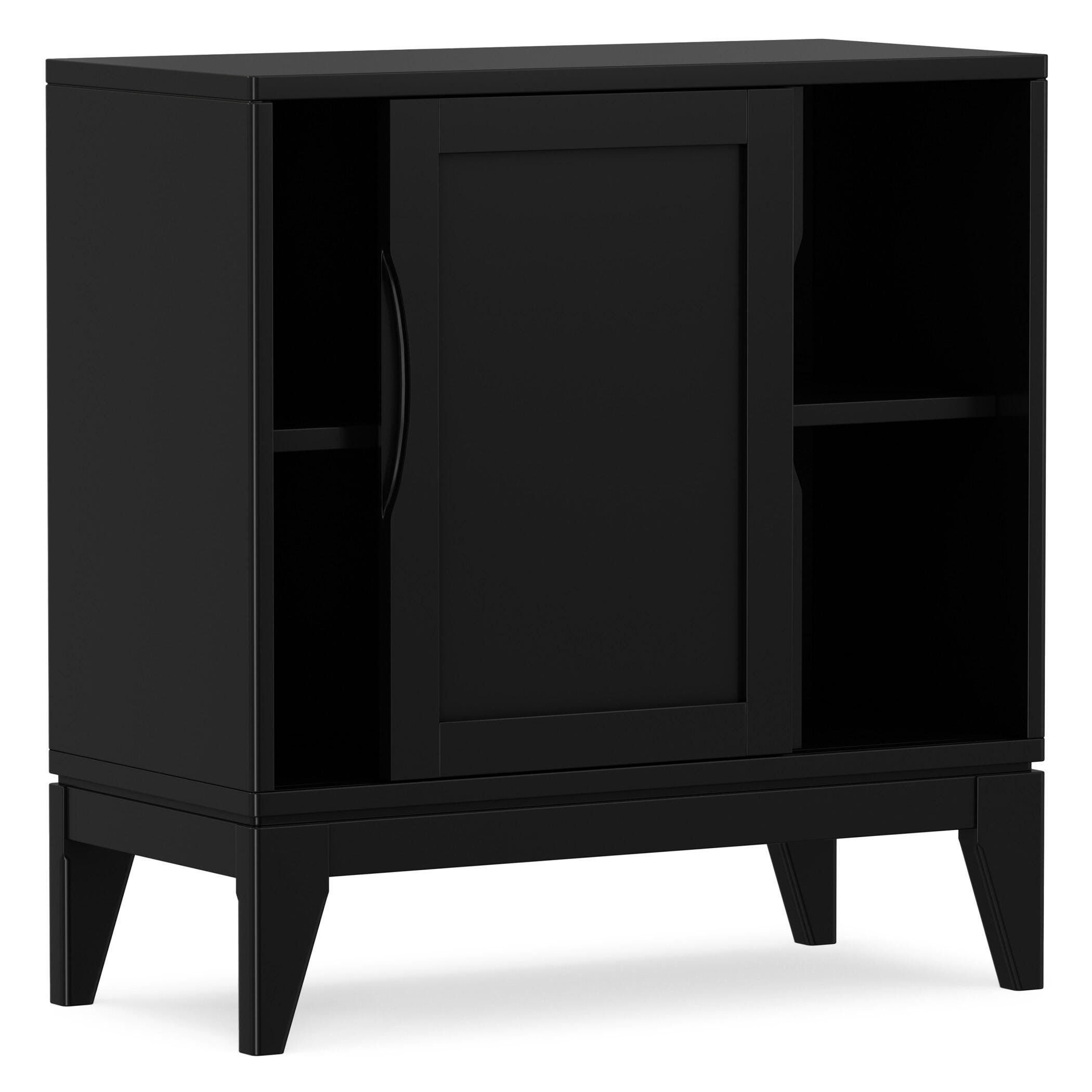 Simpli Home Harper 30" Accent Cabinet, Black, large