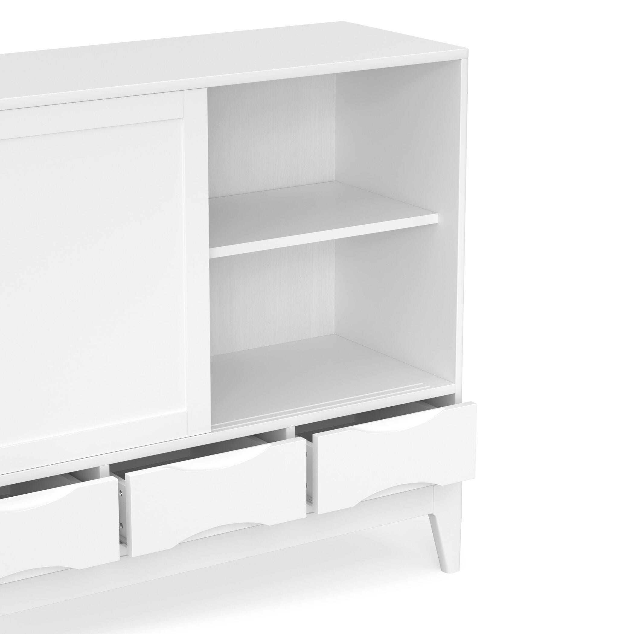 Simpli Home Harper 48" Accent Cabinet, White, large