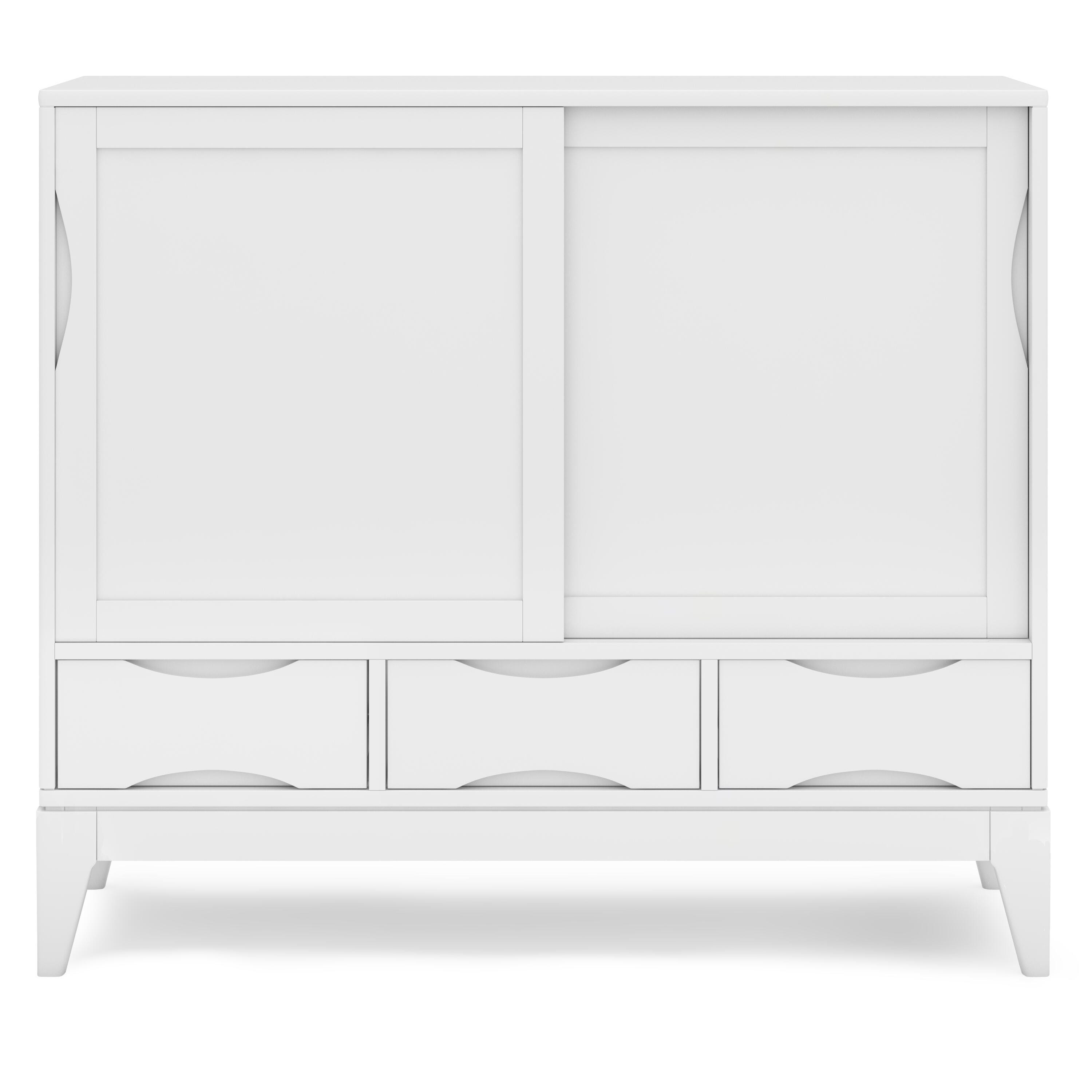 Simpli Home Harper 48" Accent Cabinet, White, large
