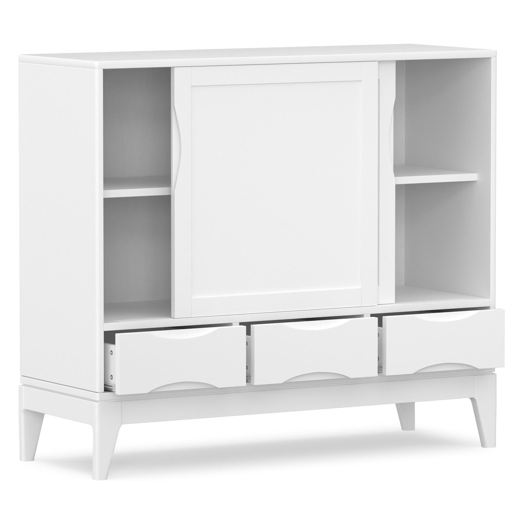 Simpli Home Harper 48" Accent Cabinet, White, large