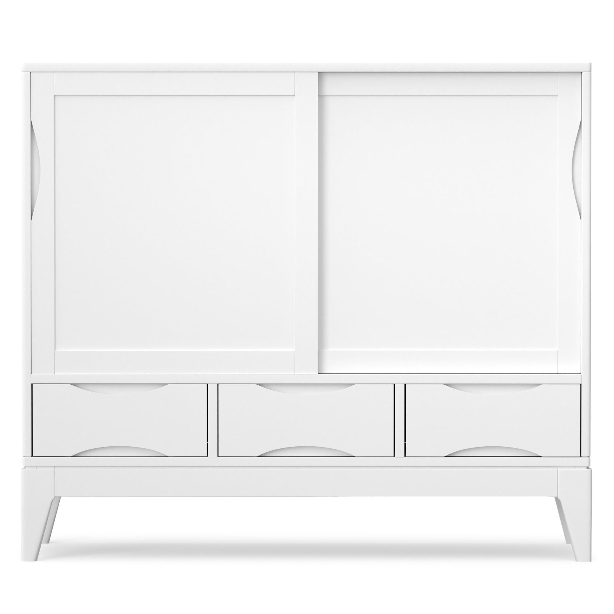 Simpli Home Harper 48" Accent Cabinet, White, large