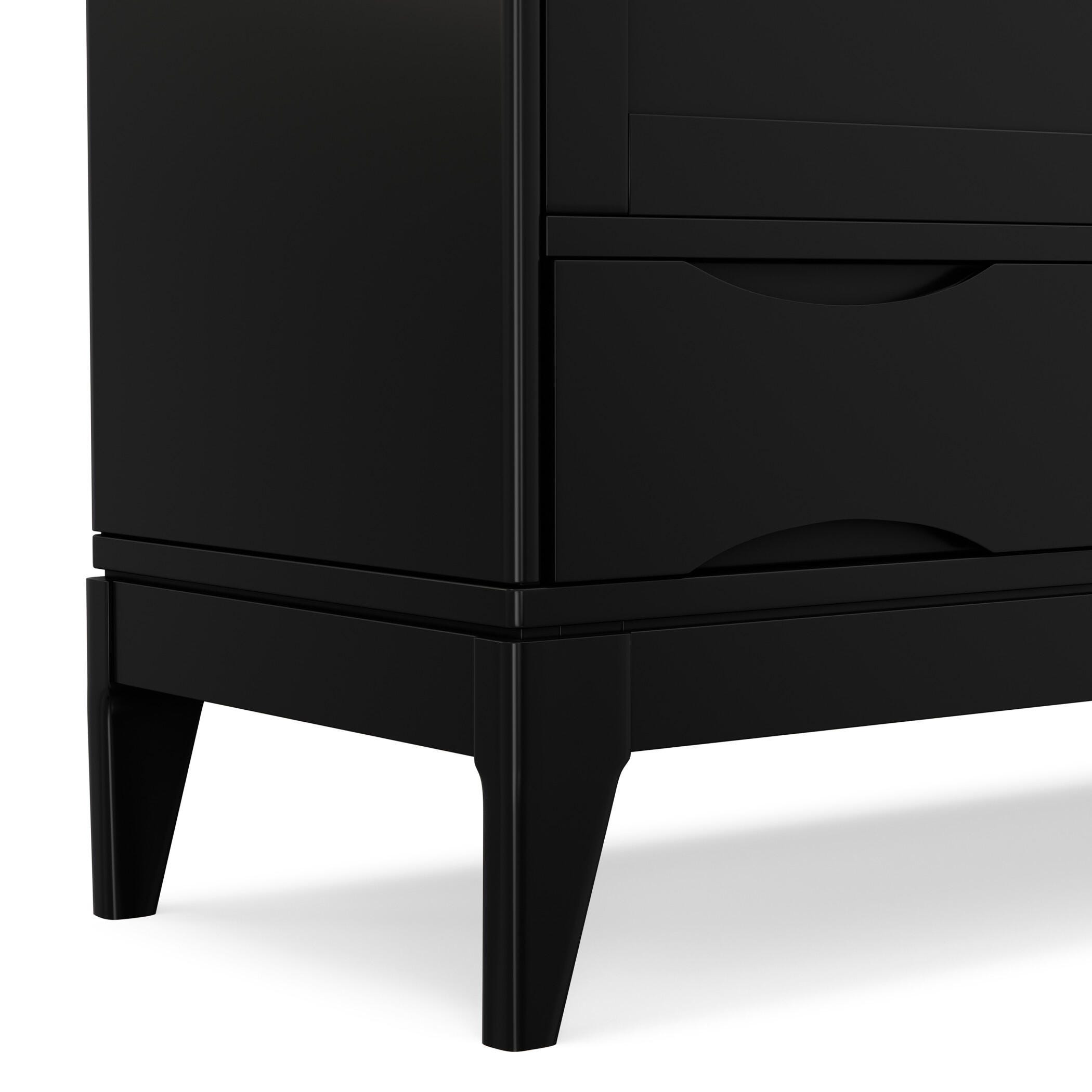 Simpli Home Harper 48" Accent Cabinet, Black, large