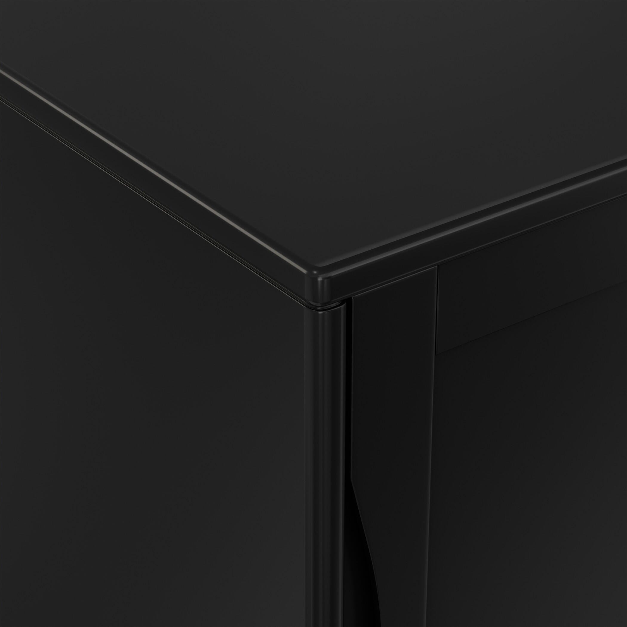 Simpli Home Harper 48" Accent Cabinet, Black, large