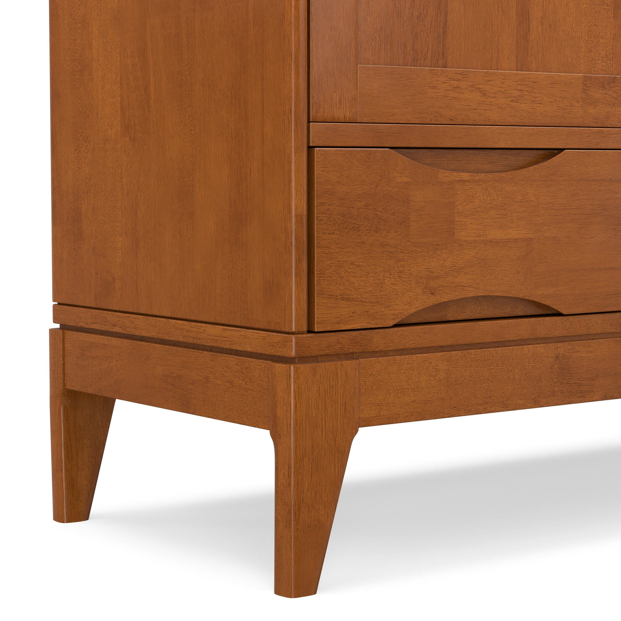 Simpli Home Harper 48" Accent Cabinet, Teak Brown, large