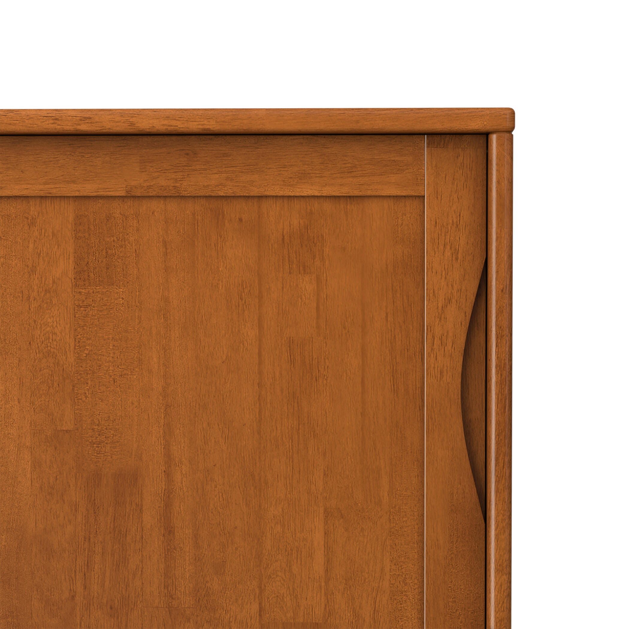 Simpli Home Harper 48" Accent Cabinet, Teak Brown, large