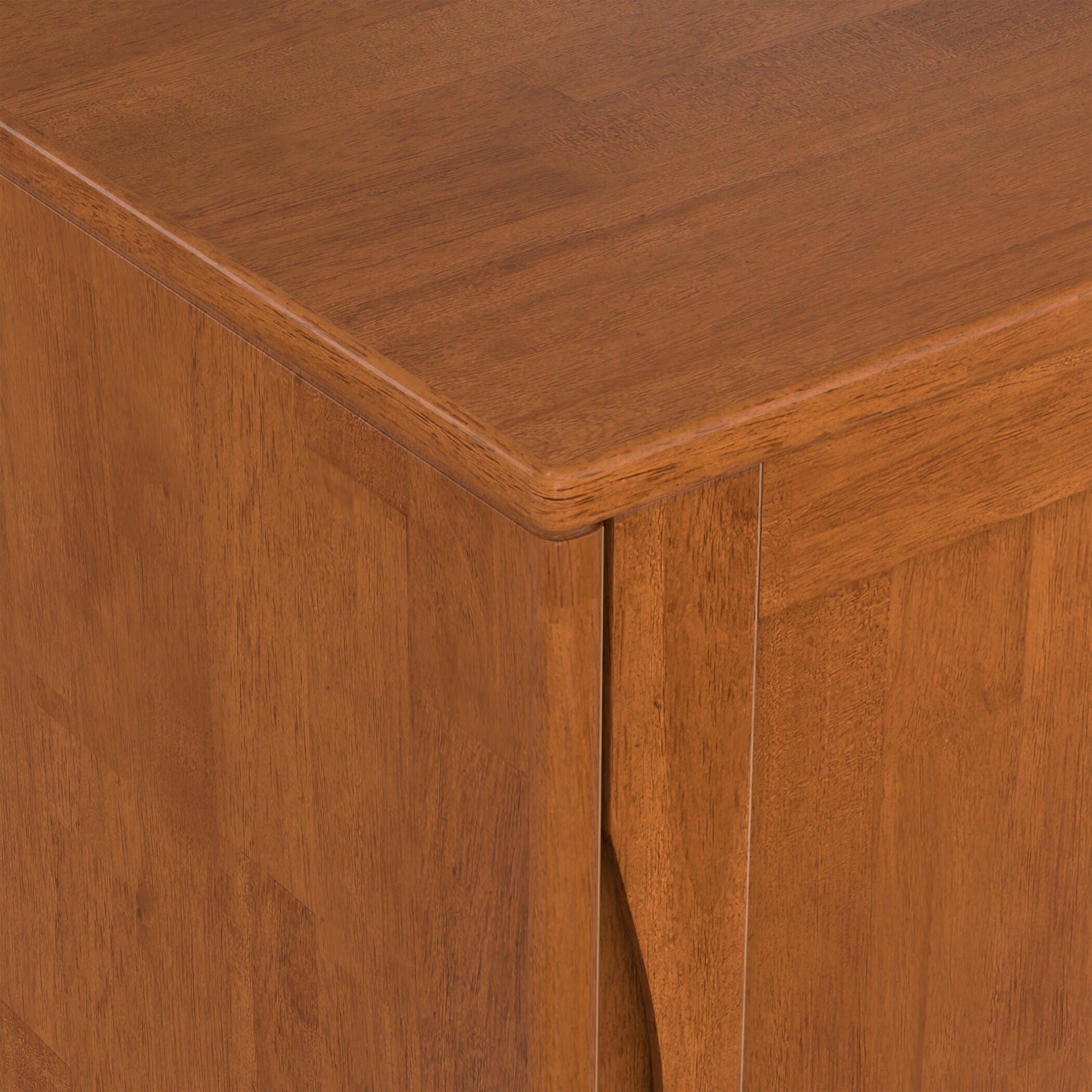 Simpli Home Harper 48" Accent Cabinet, Teak Brown, large