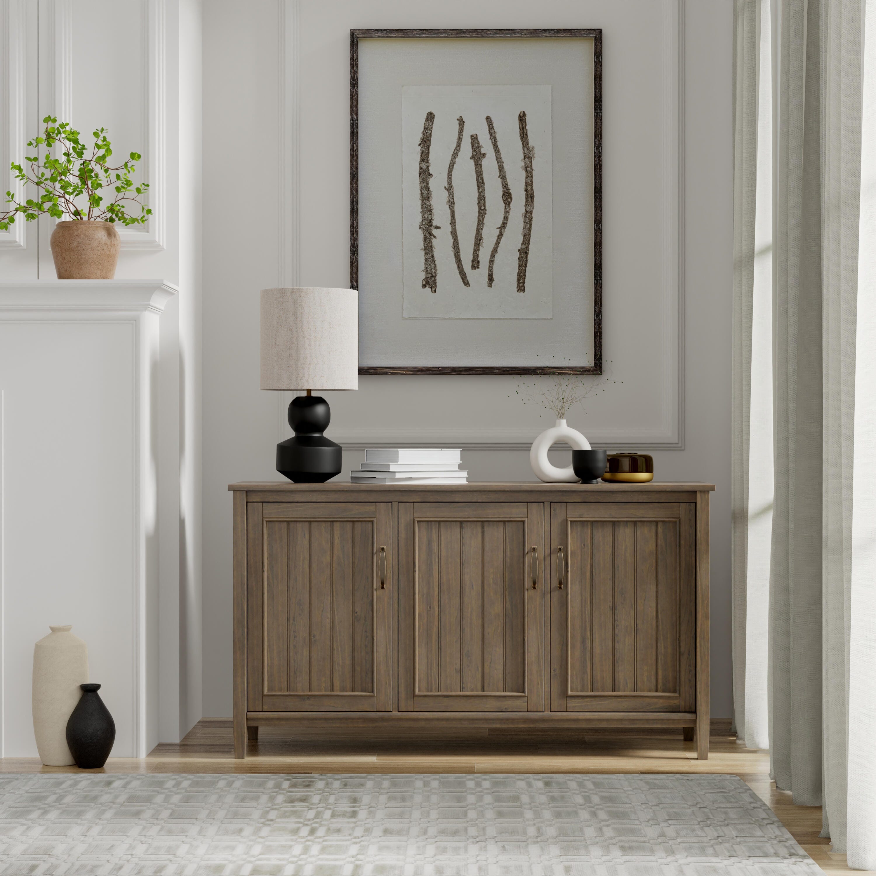 Simpli Home Lev 60" Accent Cabinet, , rollover