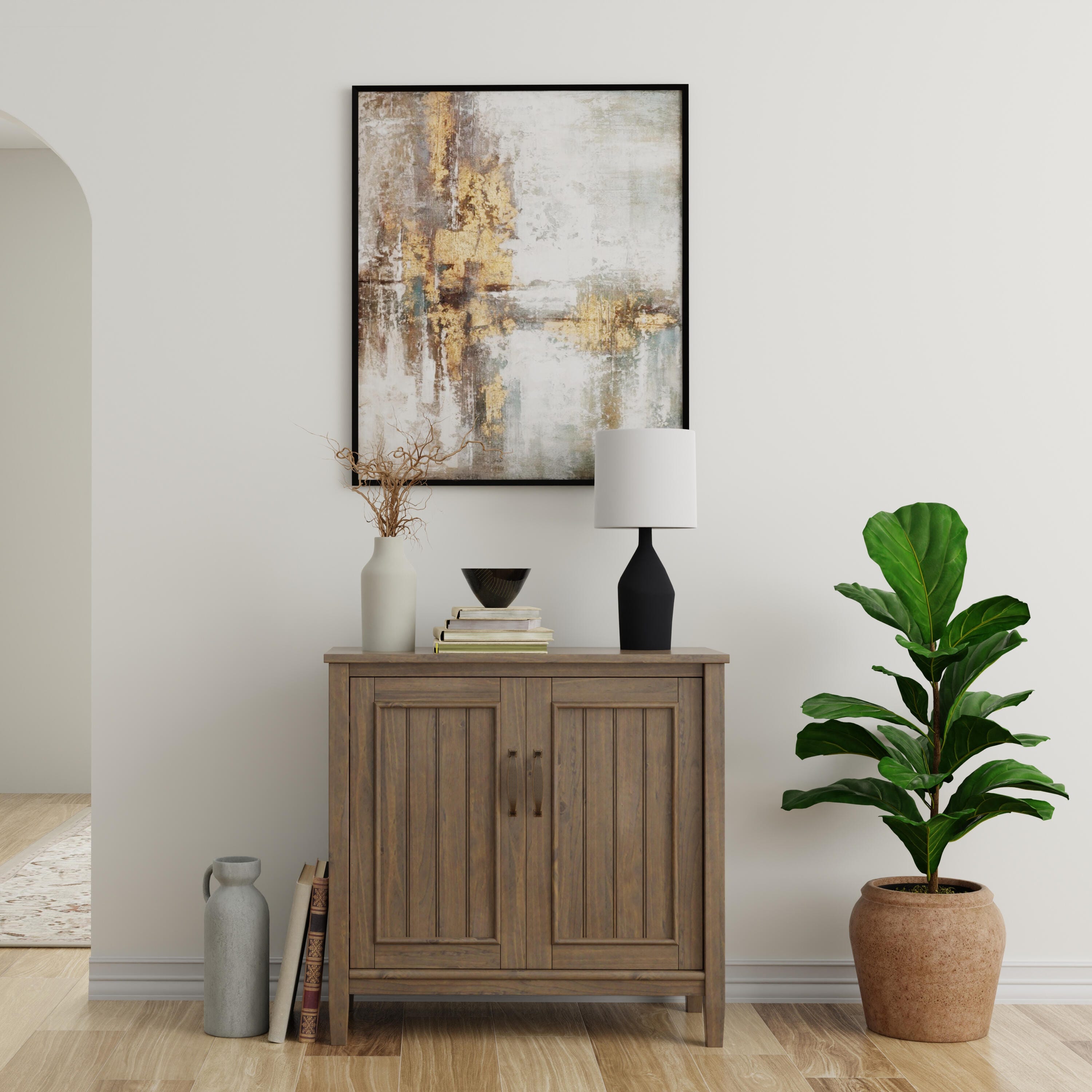 Simpli Home Lev 32" Accent Cabinet, , rollover