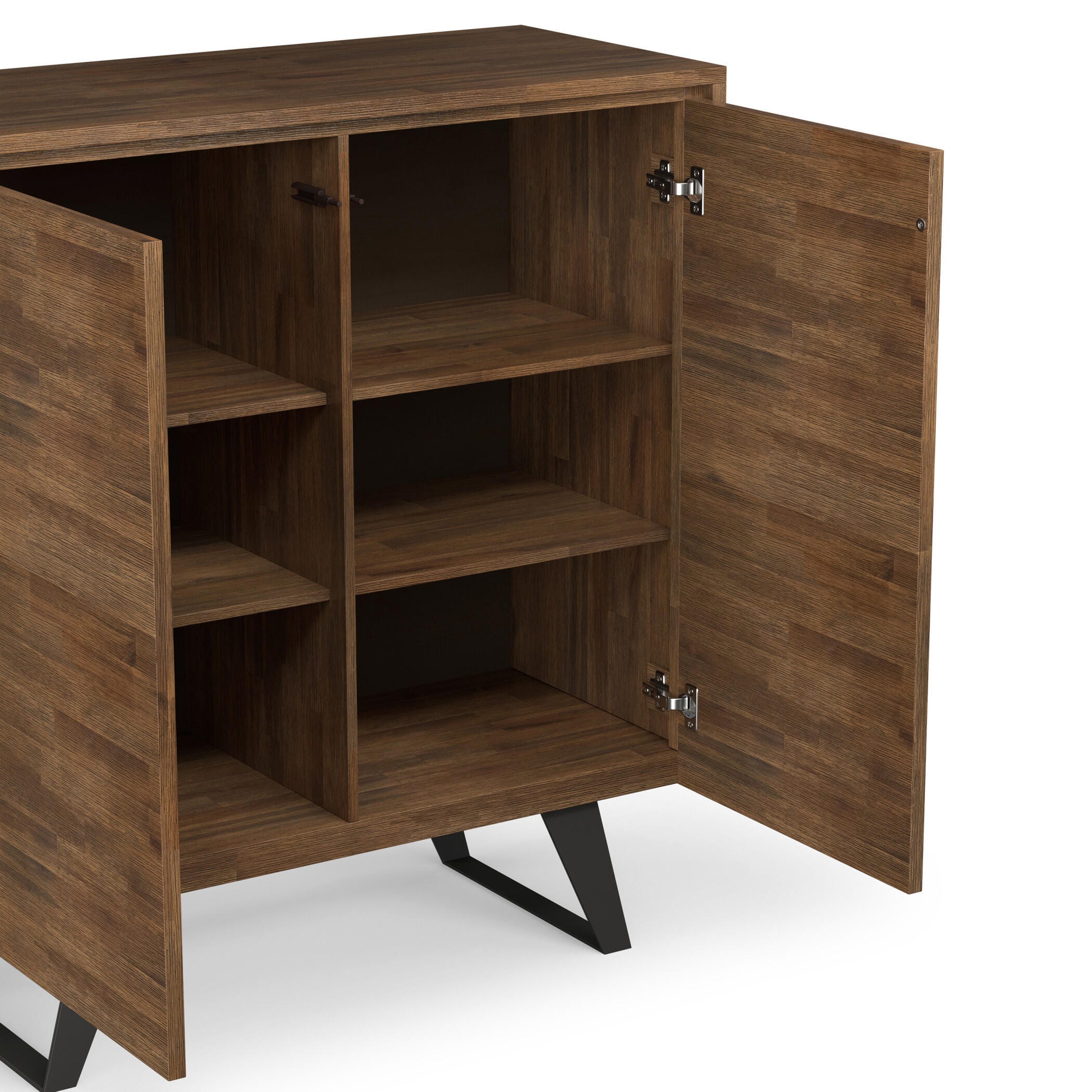 Simpli Home Lowry 39" Accent Cabinet, Rustic Natural Aged Brown, large