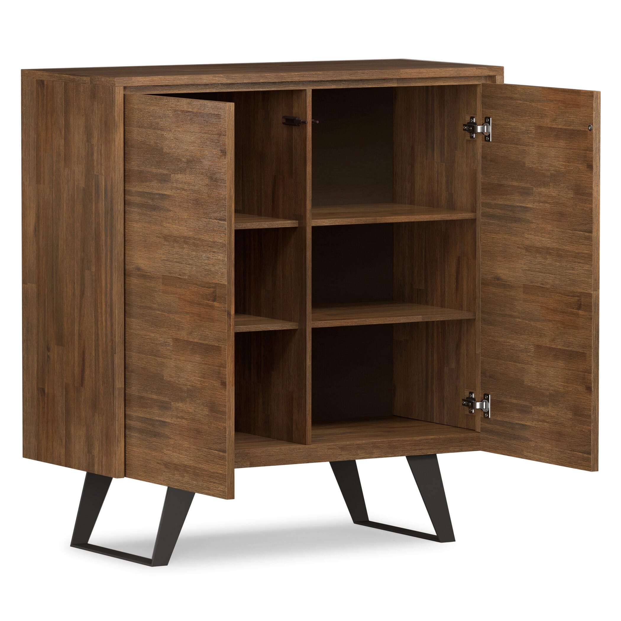 Simpli Home Lowry 39" Accent Cabinet, Rustic Natural Aged Brown, large
