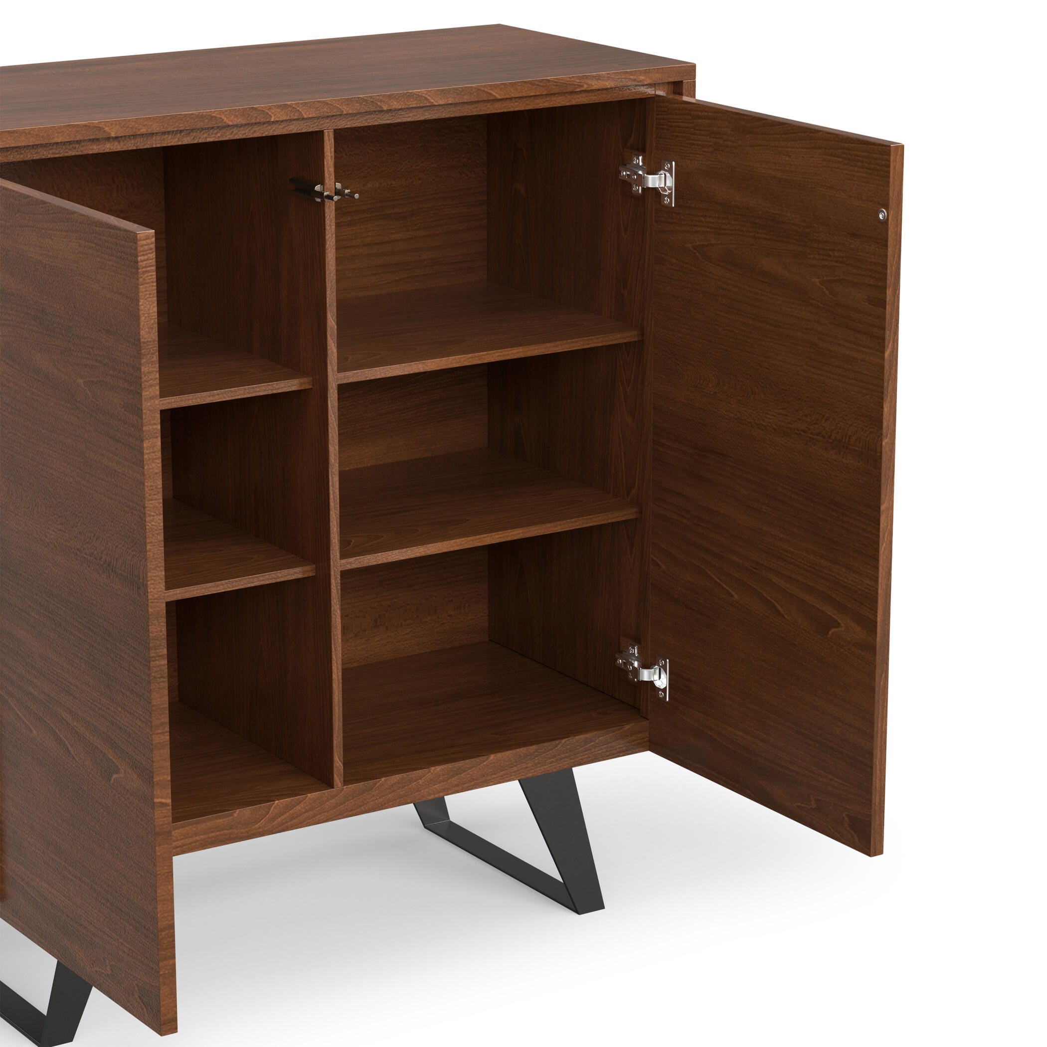 Simpli Home Lowry 39" Accent Cabinet, Walnut, large