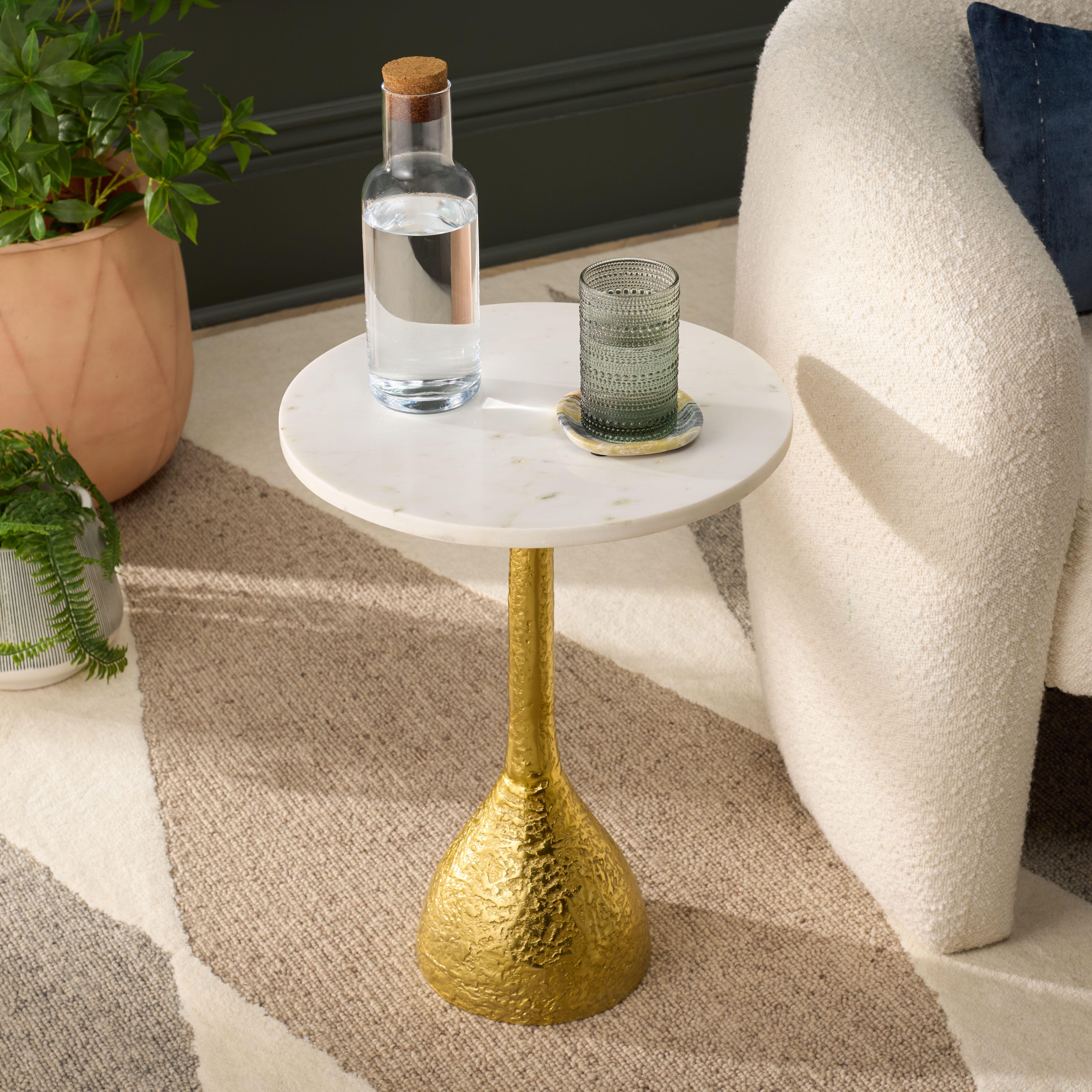 Safavieh Avanni Side Table, Gold/Ivory, rollover