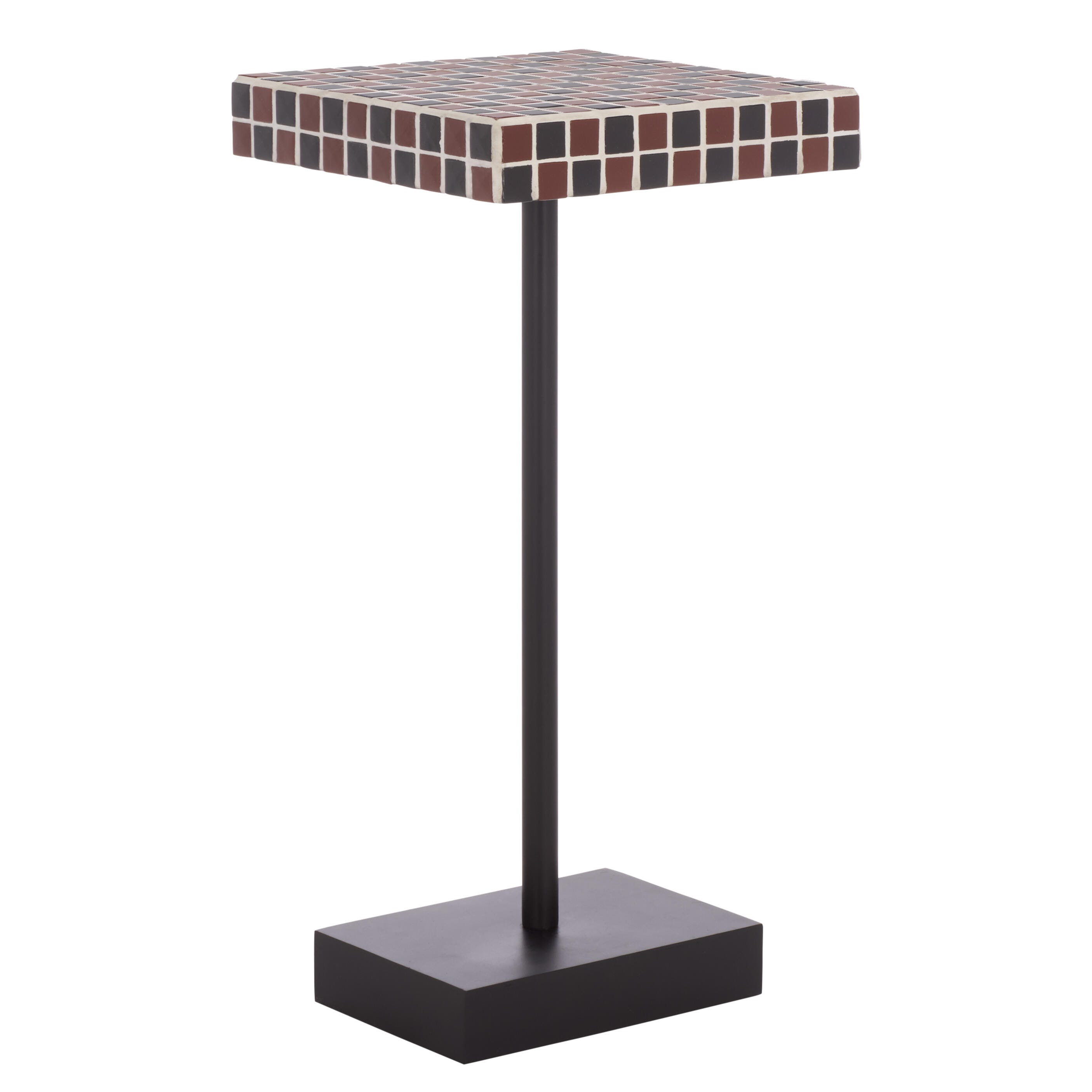 Safavieh Satomi Accent Side Table, Red/Black, large