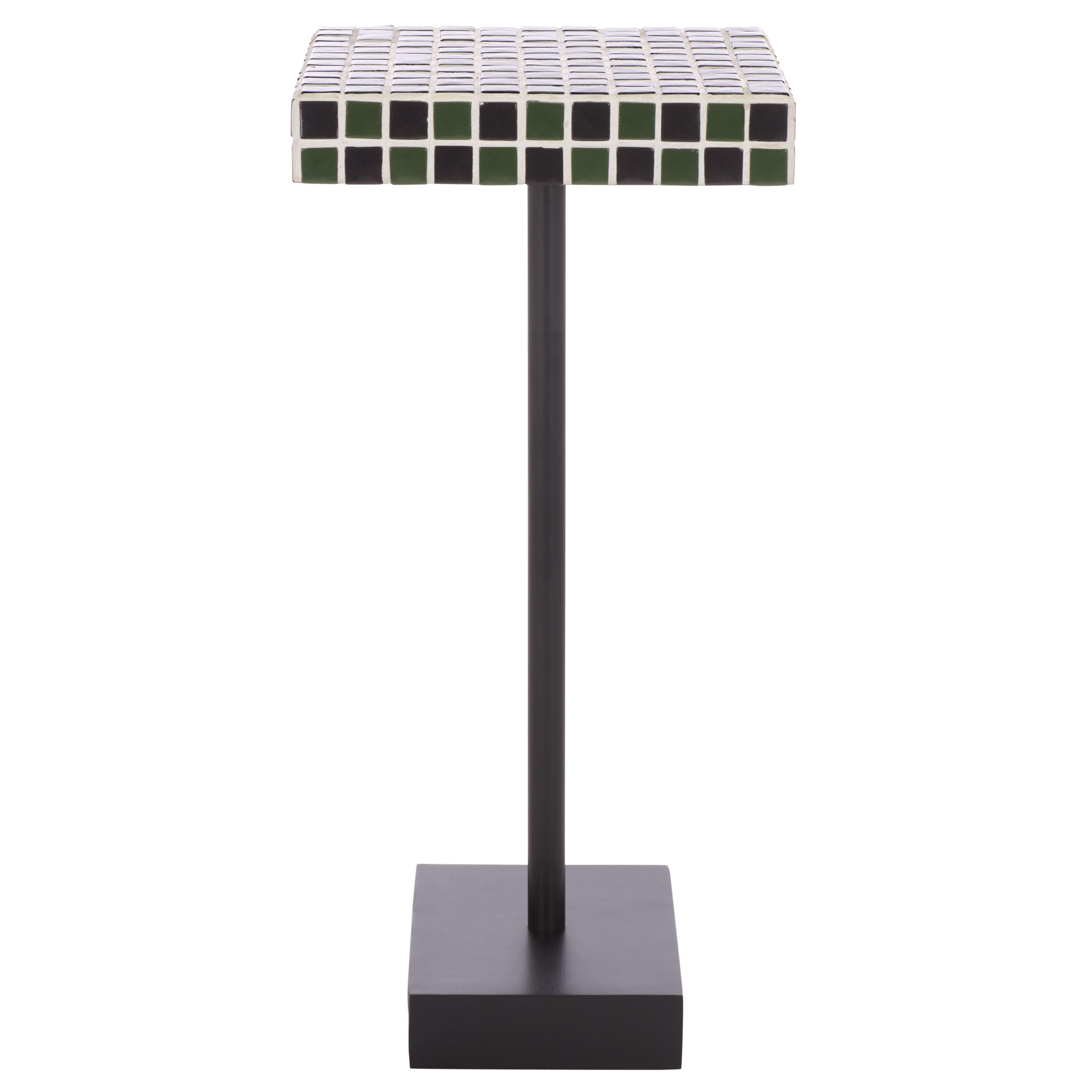 Safavieh Satomi Accent Side Table, Dark Green/Black, large