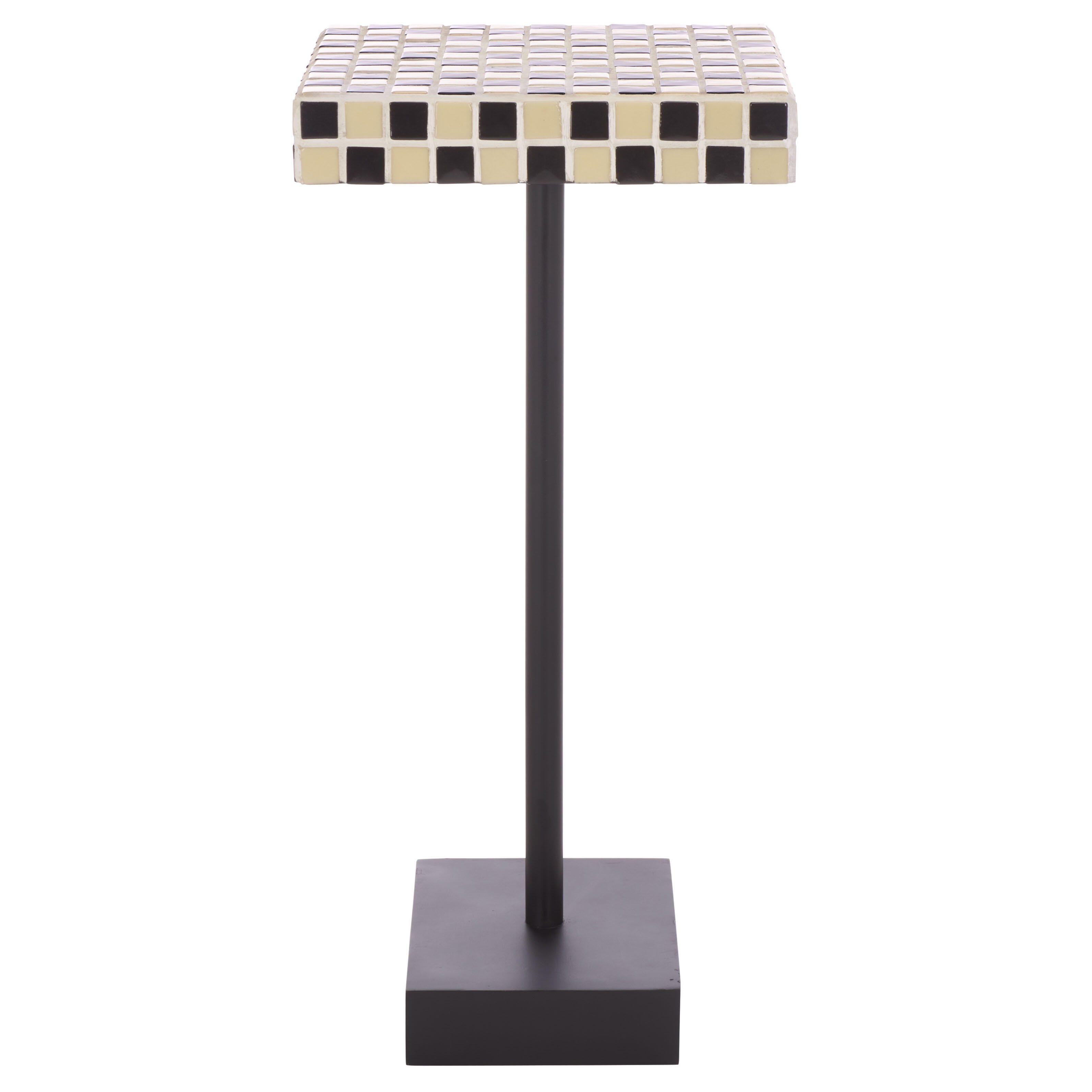 Safavieh Satomi Accent Side Table, Cream/Black, large