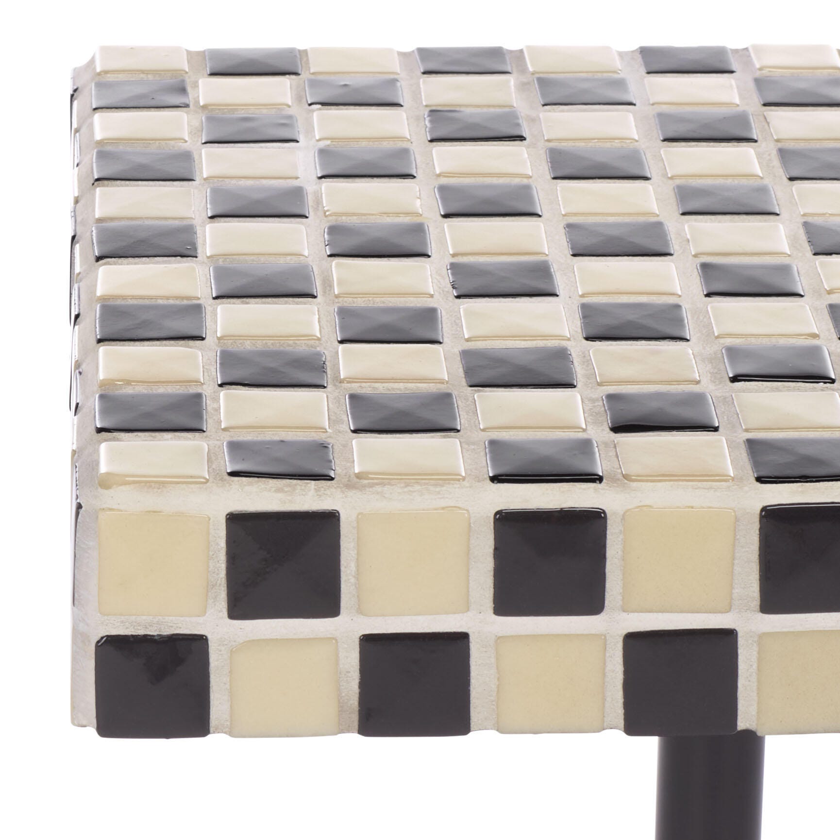 Safavieh Satomi Accent Side Table, Cream/Black, large