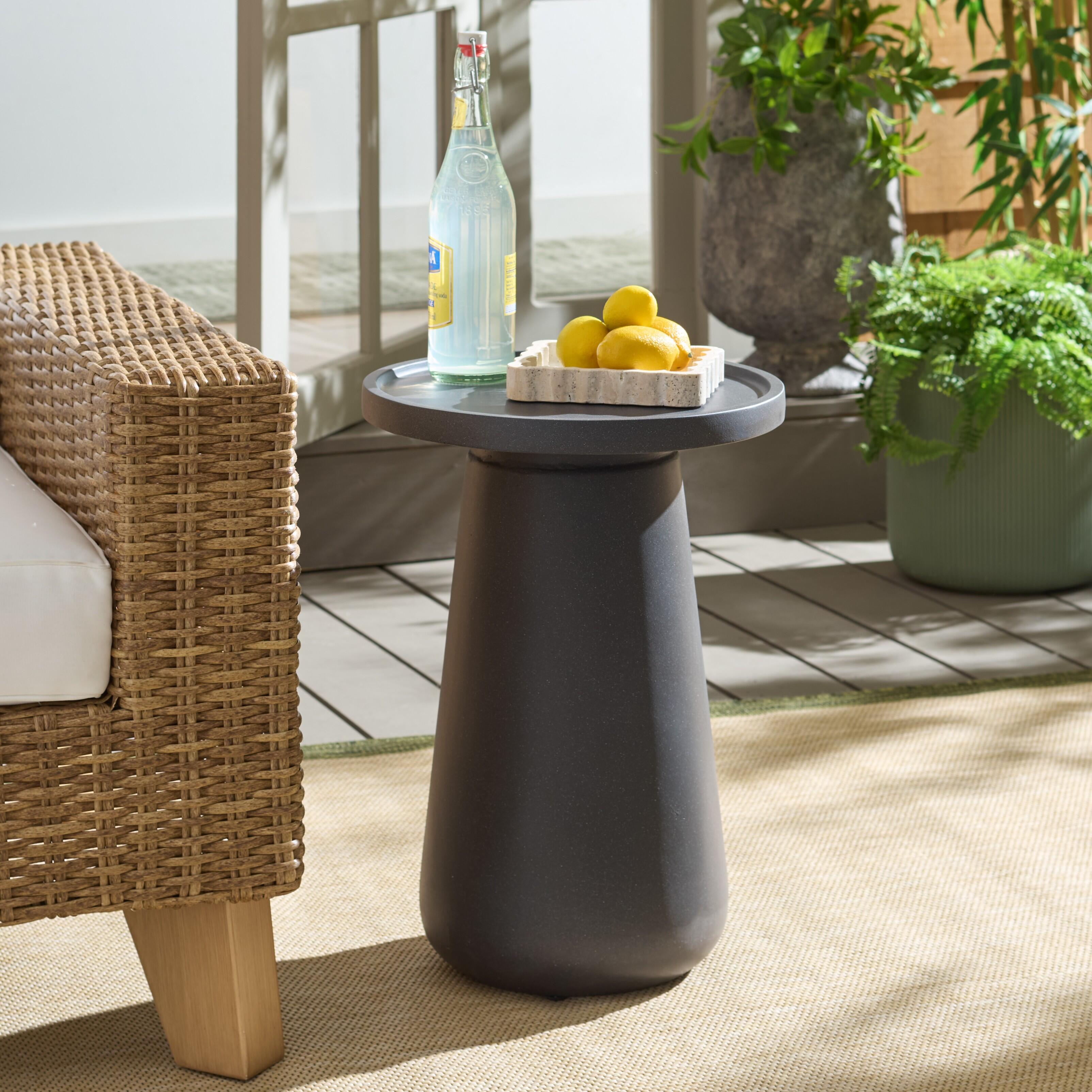 Safavieh Tina Accent Side Table, Black, rollover