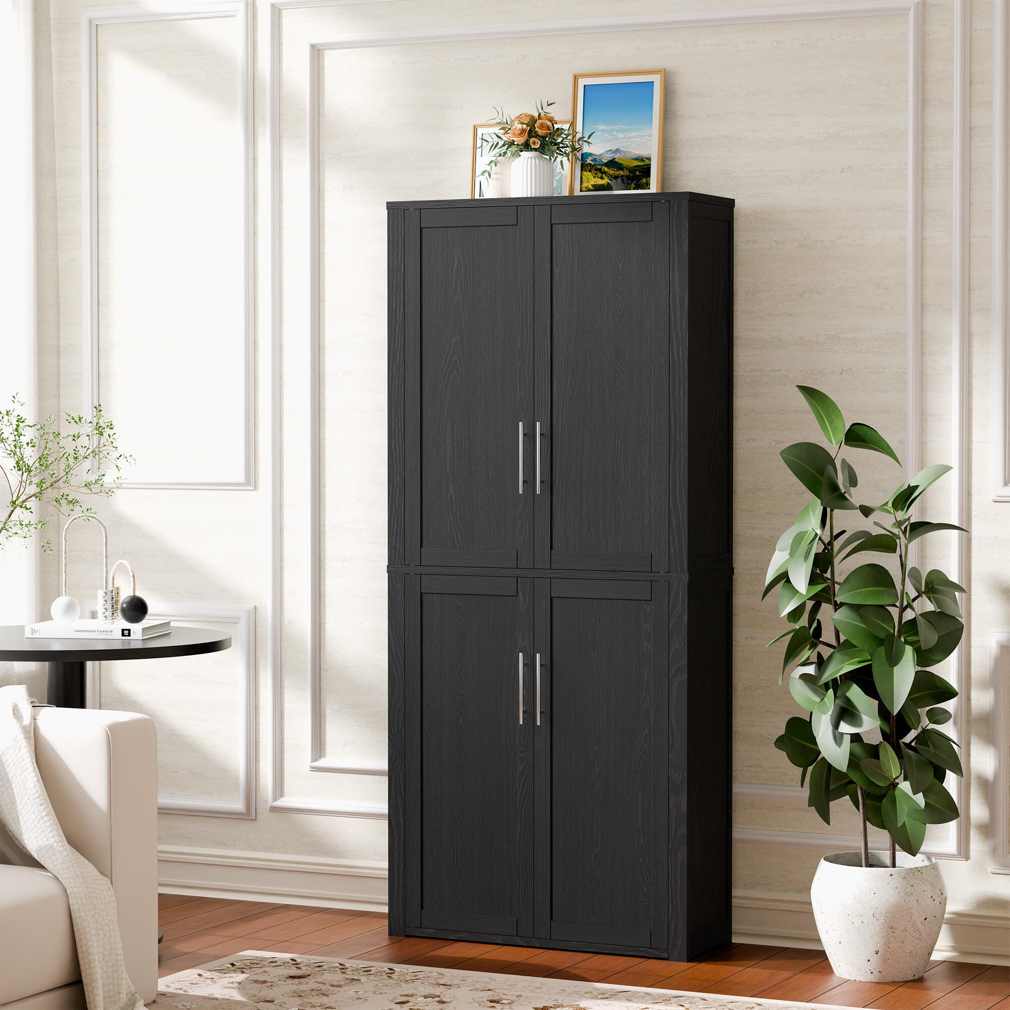 Dovelina Liora 28" Accent Cabinet, Black, large