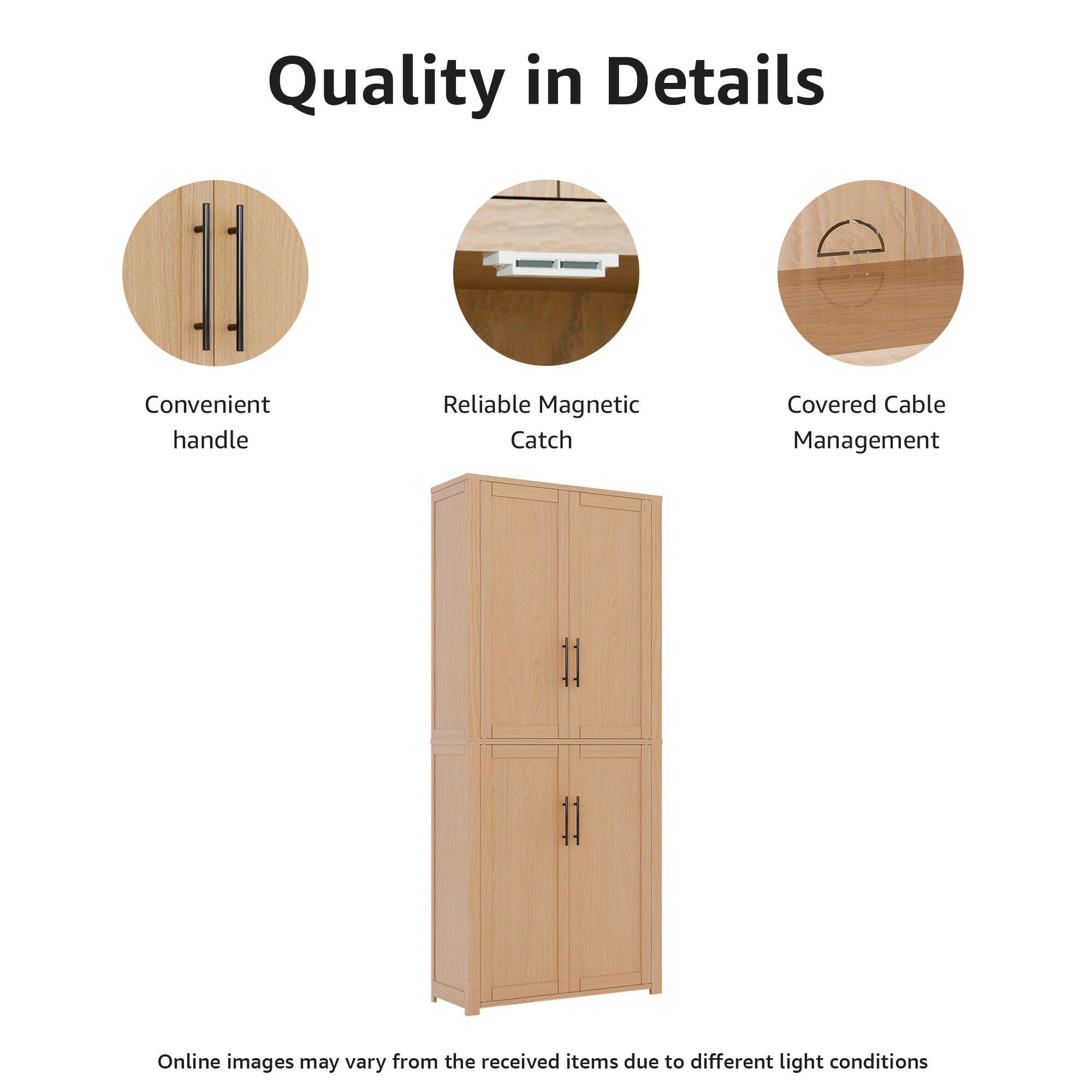 Dovelina Liora 28" Accent Cabinet, Natural, large