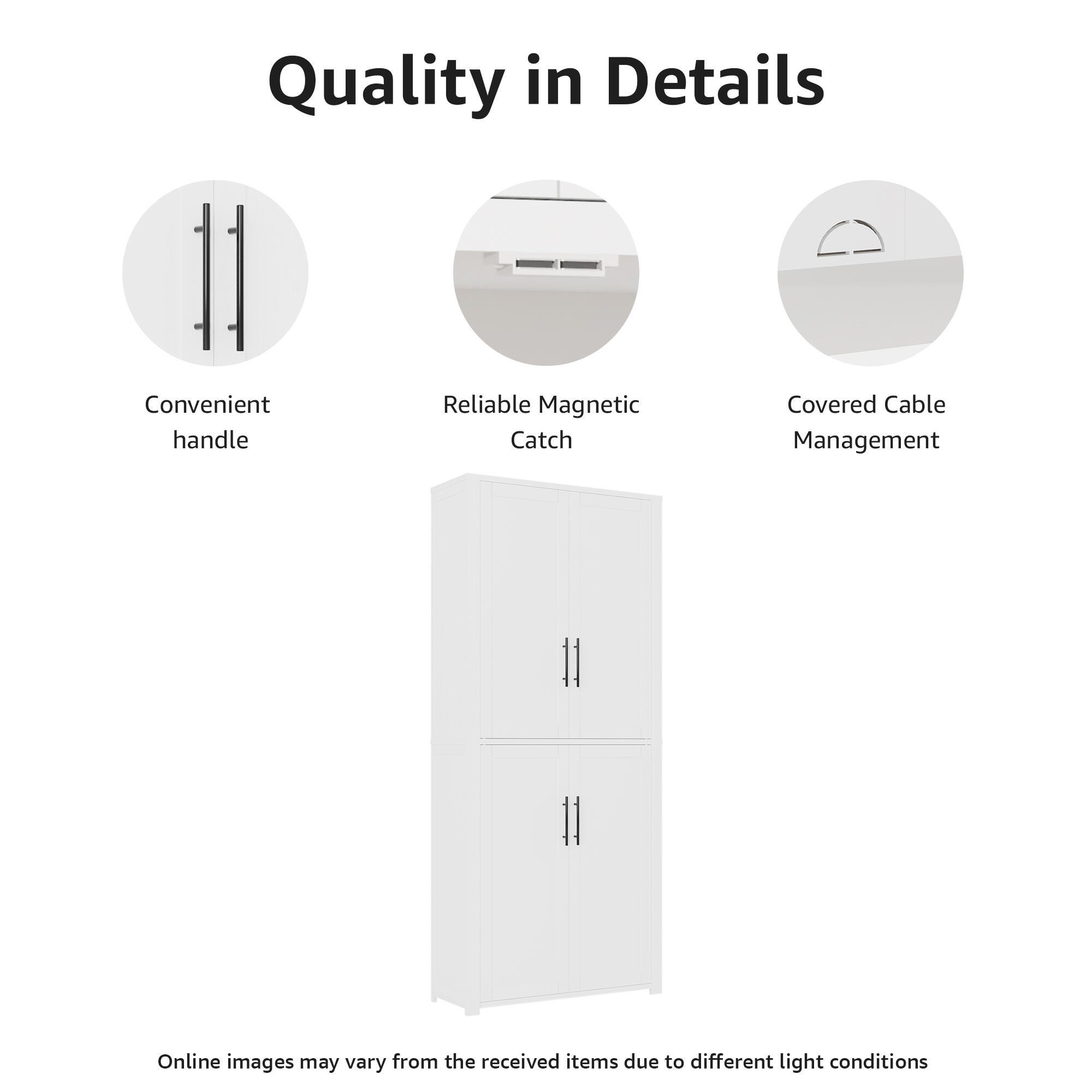 Dovelina Liora 28" Accent Cabinet, White, large