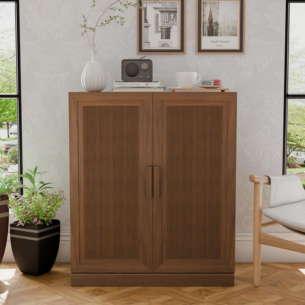 Dovelina Liora Textured 31" Accent Cabinet, Brown, rollover
