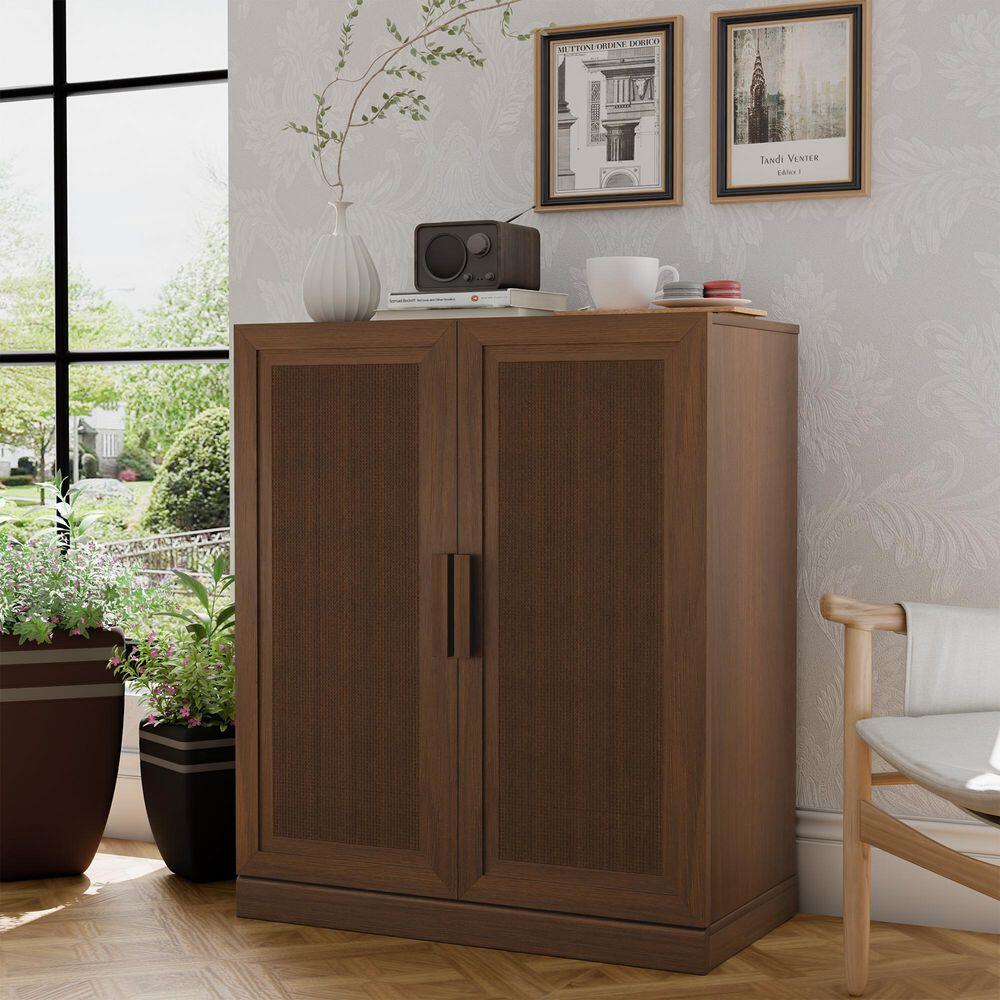 Dovelina Liora Textured 31" Accent Cabinet, Brown, large