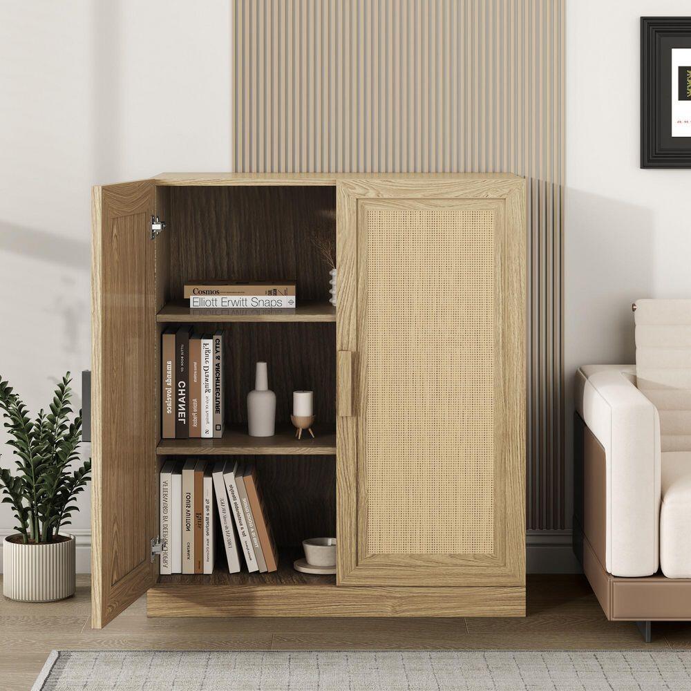 Dovelina Liora Textured 31" Accent Cabinet, Natural, large