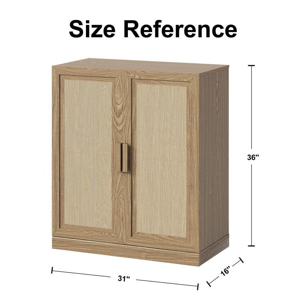Dovelina Liora Textured 31" Accent Cabinet, Natural, large