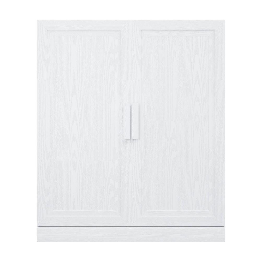 Dovelina Liora Textured 31" Accent Cabinet, White/Gray, large