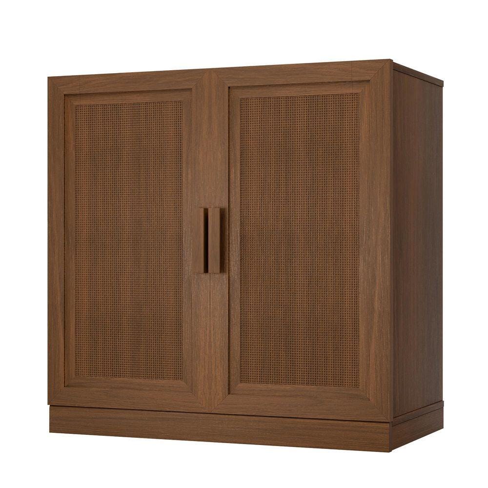 Dovelina Liora Textured 31" Accent Cabinet, Walnut, large