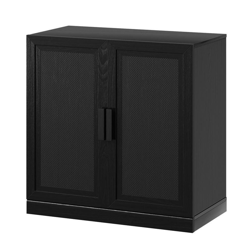 Dovelina Liora Textured 31" Accent Cabinet, Black, large