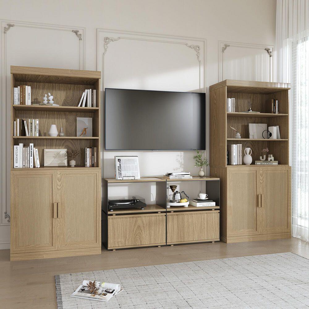 Dovelina Liora Textured 31" Accent Cabinet, Beige, large
