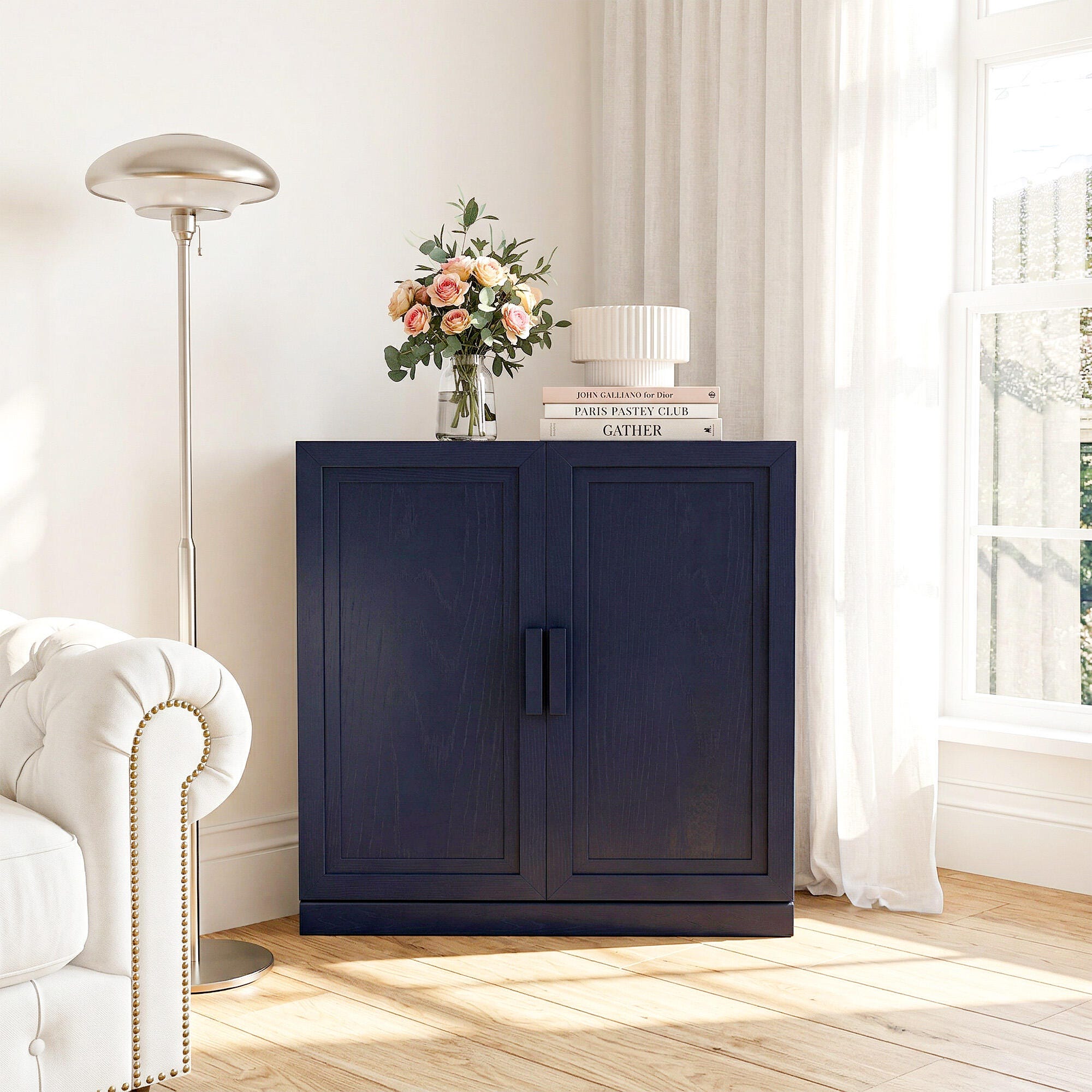 Dovelina Liora Modular 31" Accent Cabinet, Blue, large