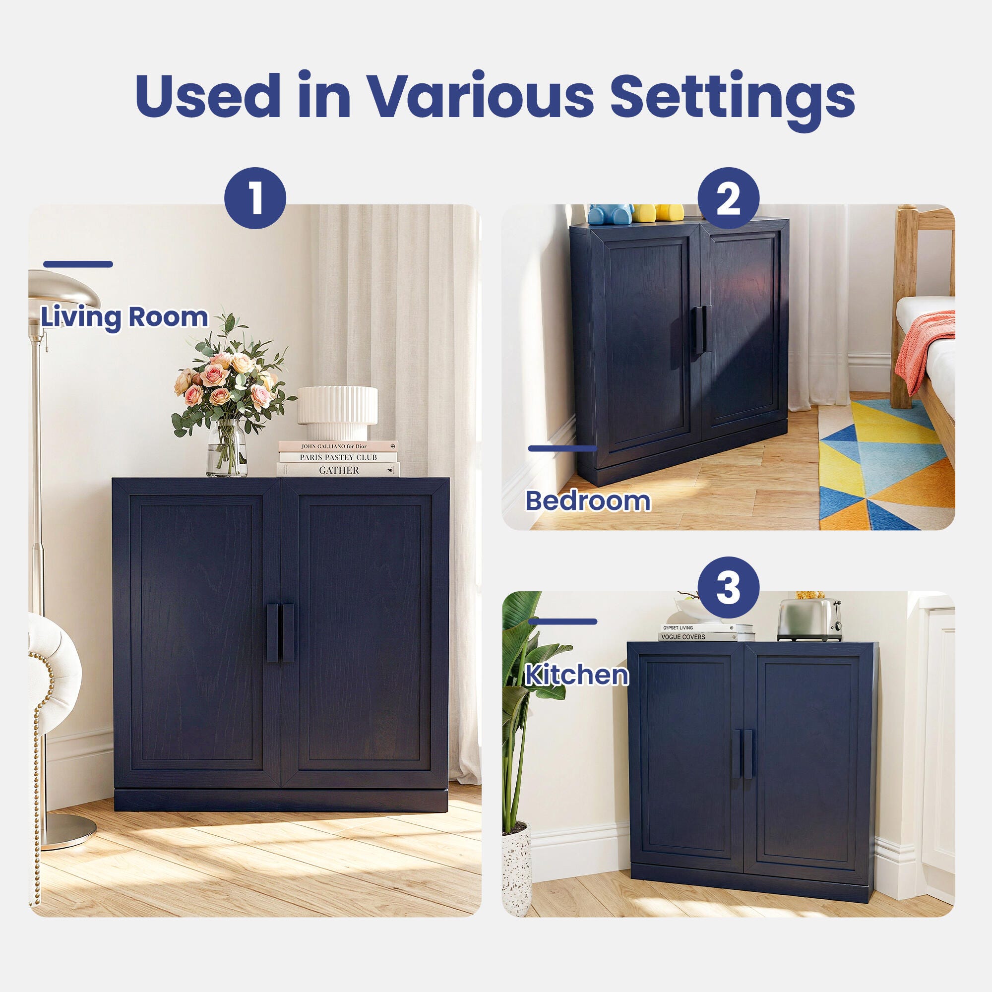 Dovelina Liora Modular 31" Accent Cabinet, Blue, large