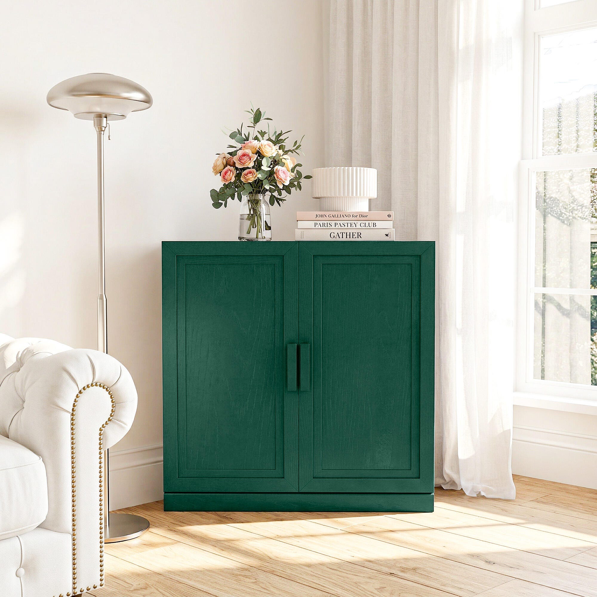Dovelina Liora Modular 31" Accent Cabinet, Green, large