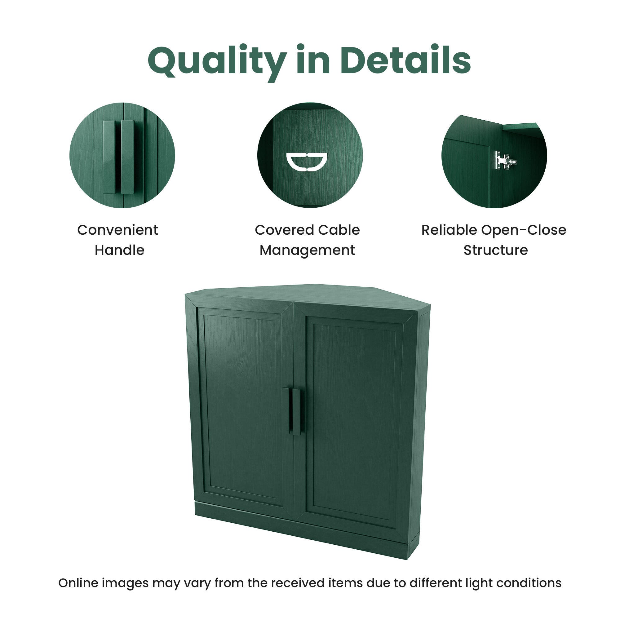 Dovelina Liora Modular 31" Accent Cabinet, Green, large