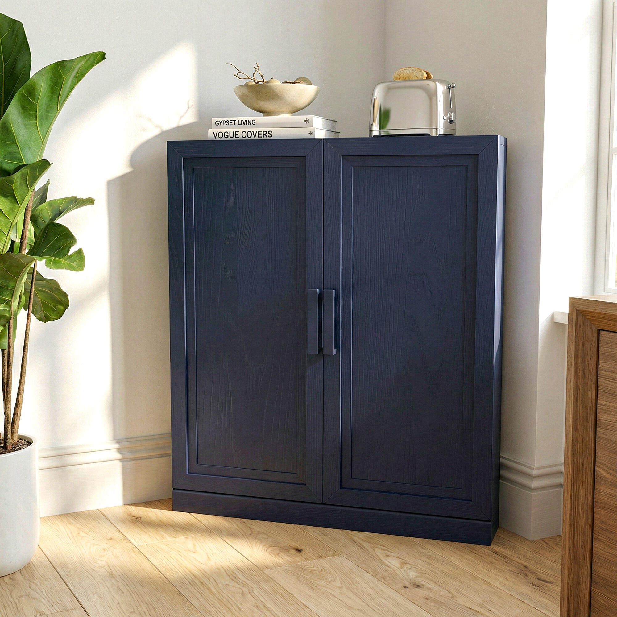 Dovelina Liora Rectangular 31" Accent Cabinet, Blue, large