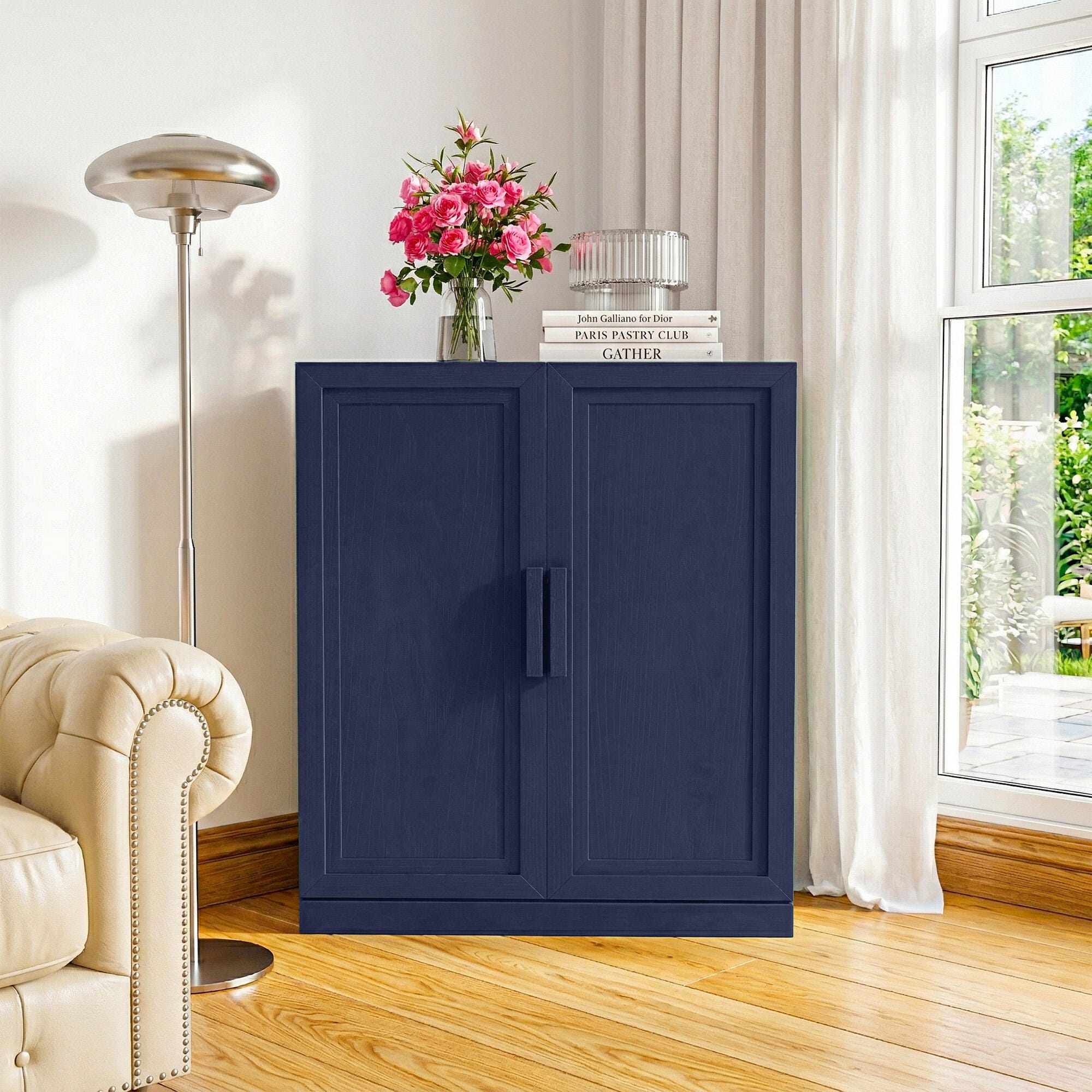 Dovelina Liora Rectangular 31" Accent Cabinet, Blue, large