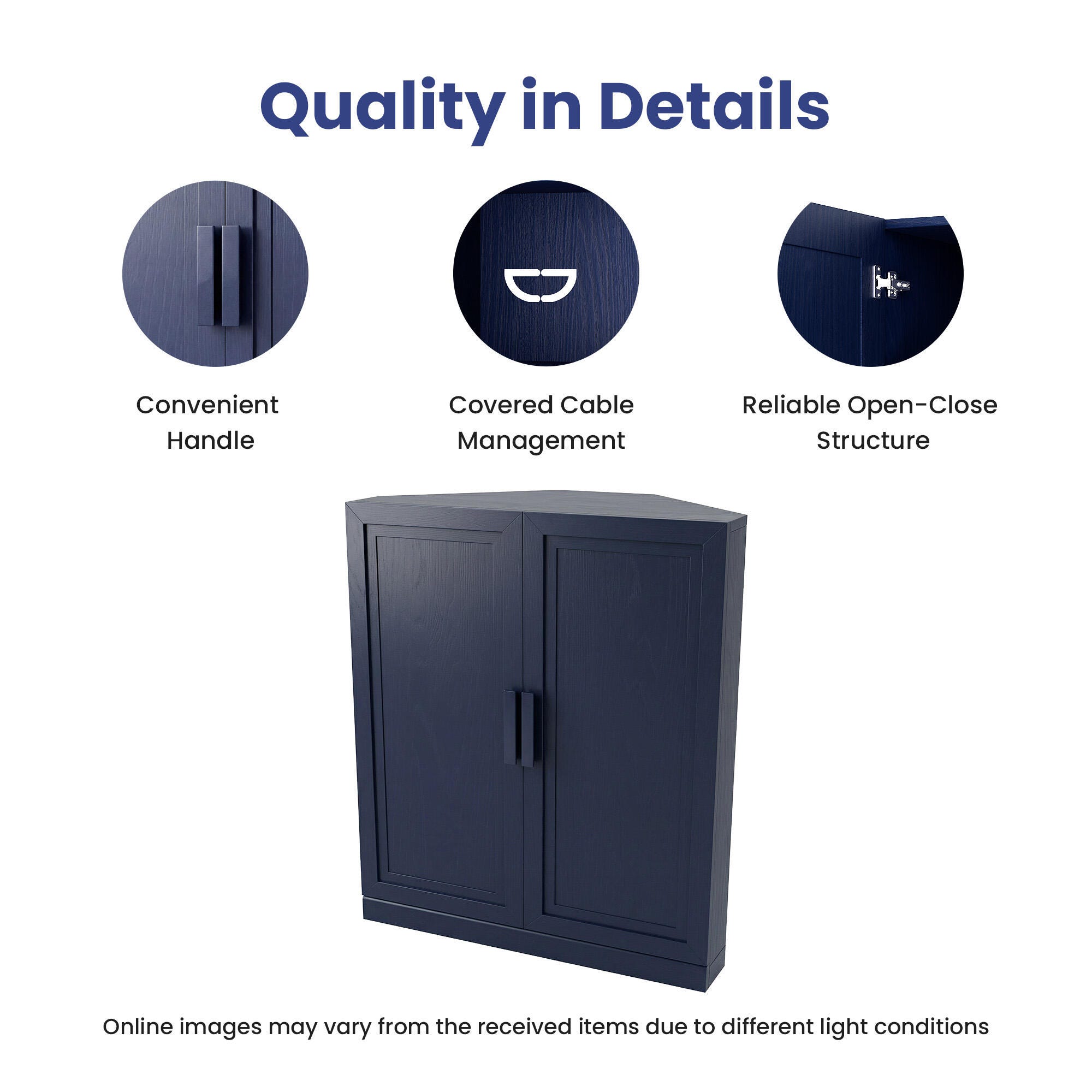 Dovelina Liora Rectangular 31" Accent Cabinet, Blue, large