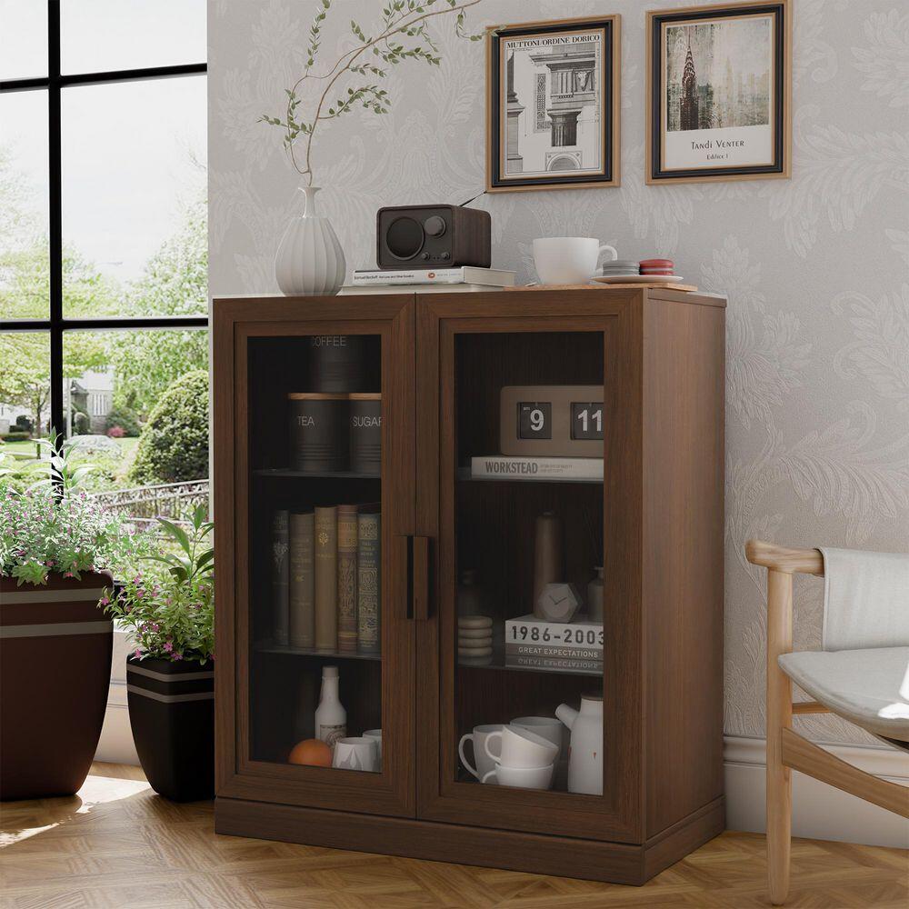 Dovelina Liora Customizable 31" Accent Cabinet, Walnut, large