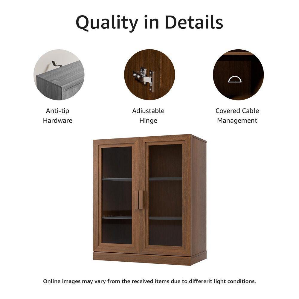 Dovelina Liora Customizable 31" Accent Cabinet, Walnut, large