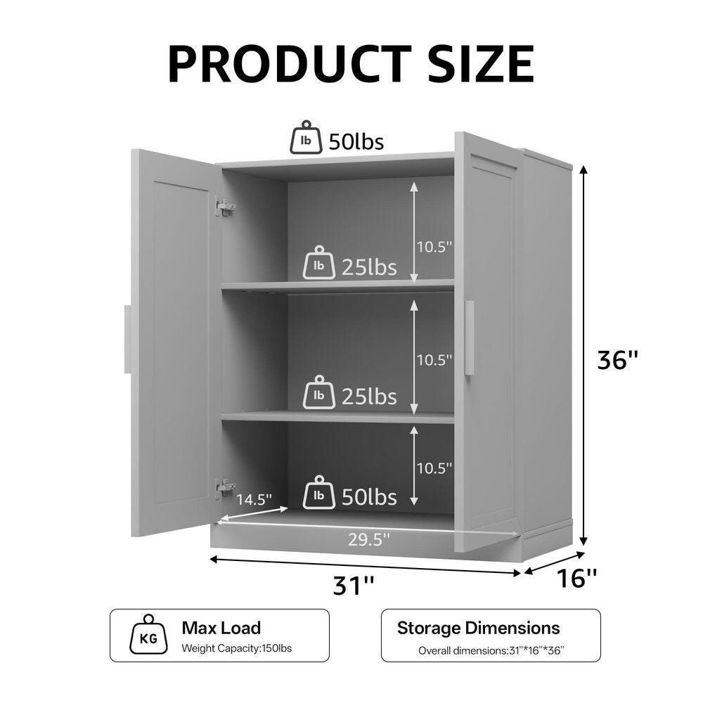 Dovelina Liora Customizable 31" Accent Cabinet, Walnut, large