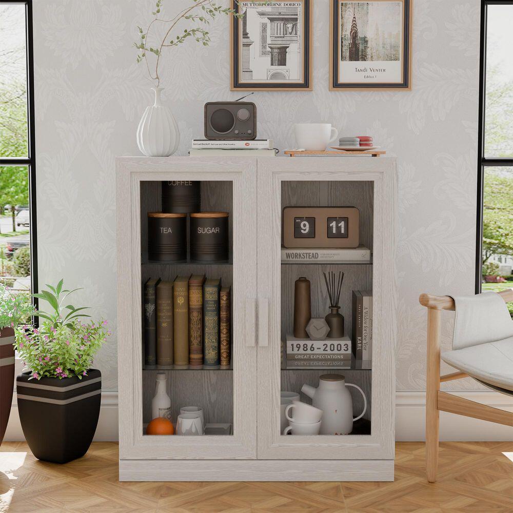 Dovelina Liora Customizable 31" Accent Cabinet, White, rollover