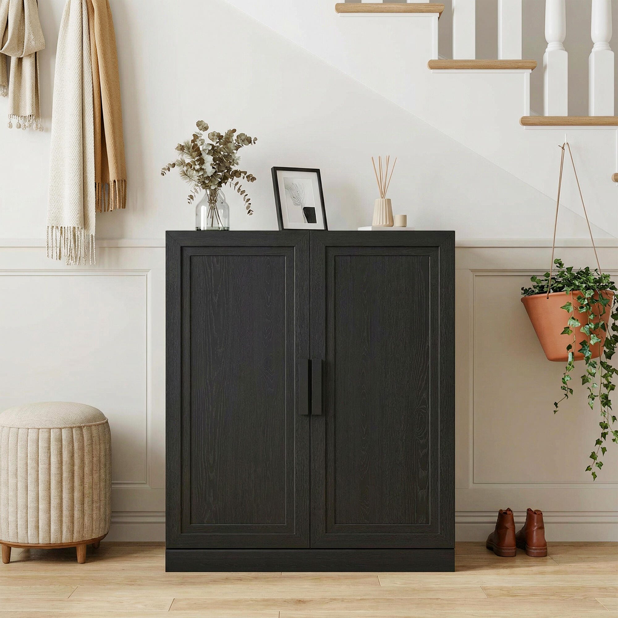 Dovelina Liora Utility 31" Accent Cabinet, Black, rollover