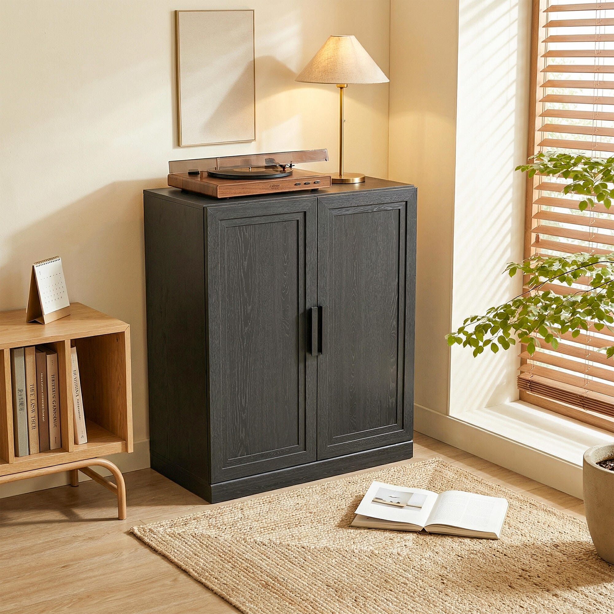 Dovelina Liora Utility 31" Accent Cabinet, Black, large